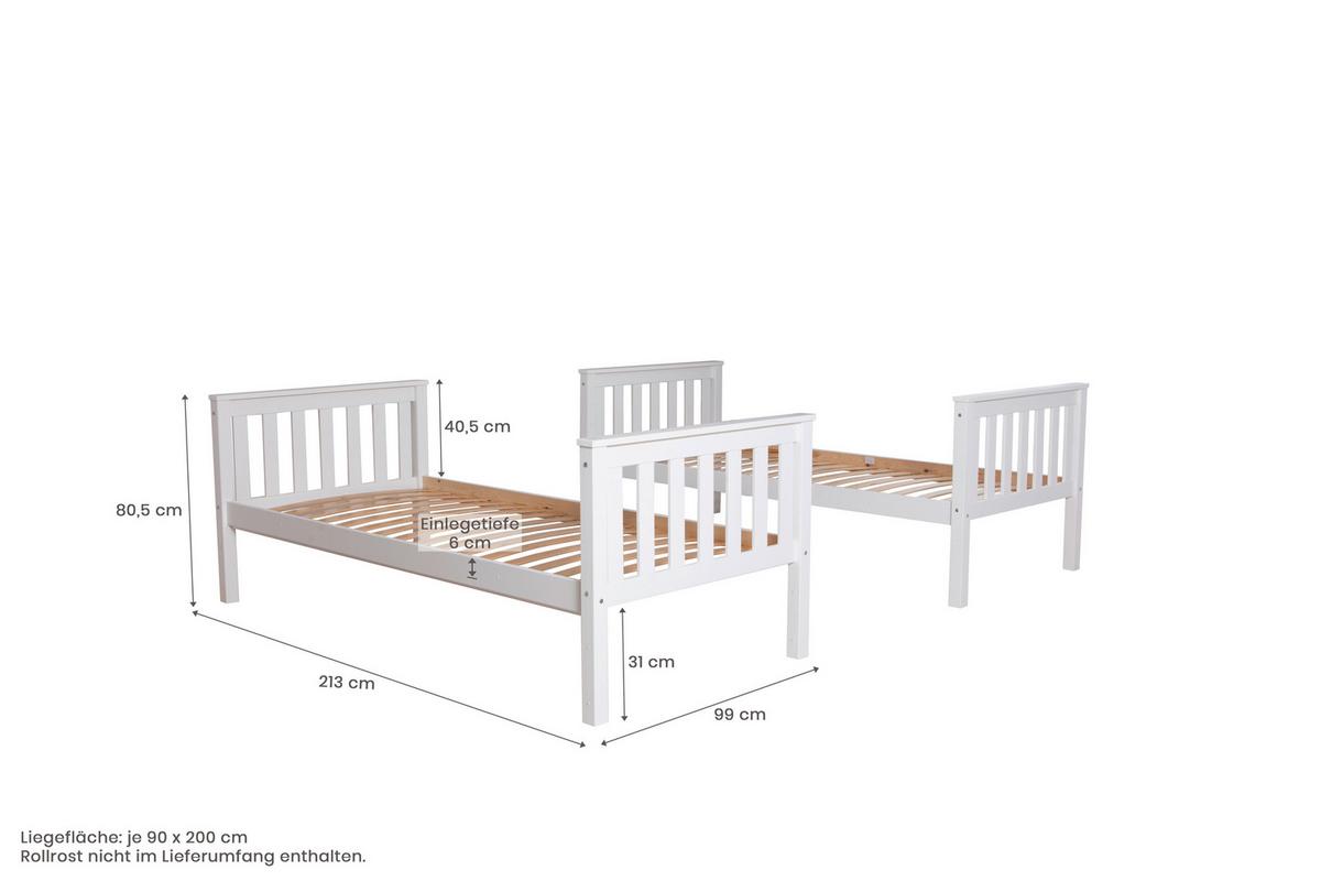 Pograd Sammy, Pravi Les, 90x200cm - naravne barve, Moderno, les (90/200cm) - MID.YOU