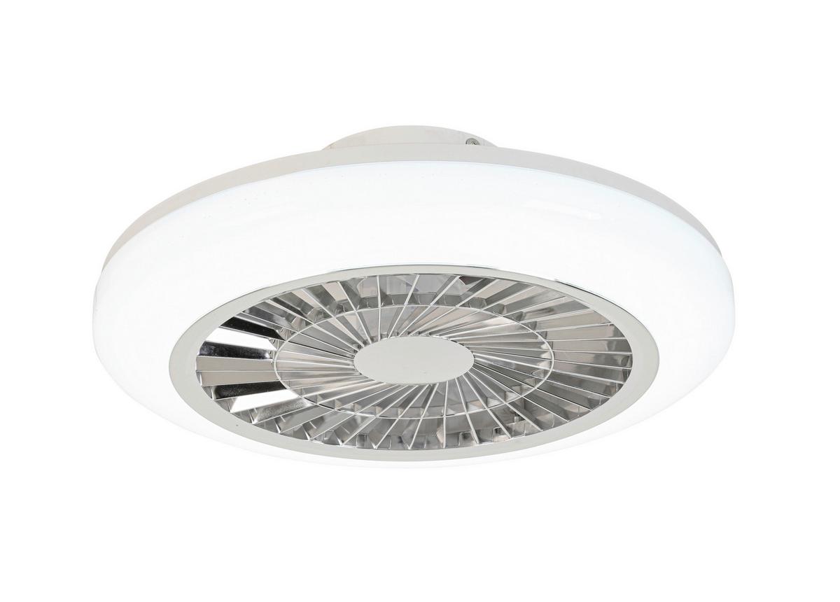 WENTYLATOR SUFITOWY ANGELA - biały/przezroczysty, Trend, tworzywo sztuczne (45/16cm) - Novel
