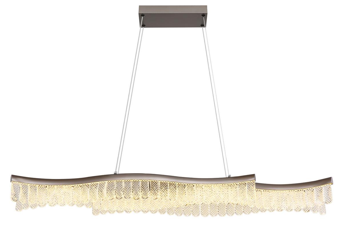 Led Viseća Svjetiljka Juliet - boje grafita/prozirno, Konvencionalno, metal/plastika (108cm) - Globo