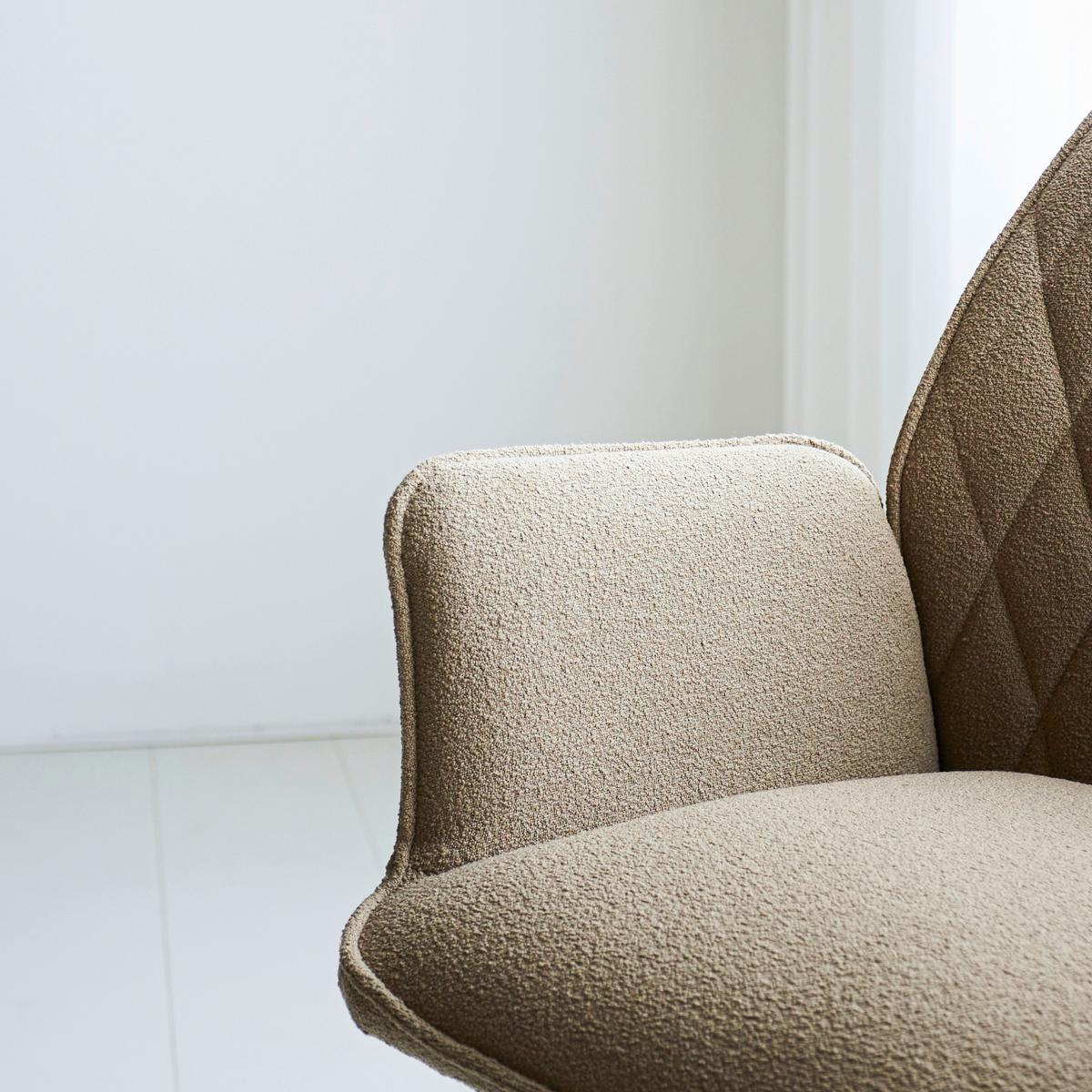 Armlehnstuhl-Set Reims ca. 56x97 cm 2er Set Taupe - Taupe/Schwarz, Design, Textil/Metall (56/97/52,5cm) - MID.YOU