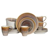 Kombinirani Servis Caldera Sand, 16-Delni - bela/peščene barve, Basics, keramika - Creatable