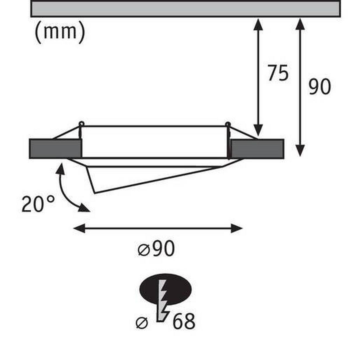 LED-Spot EBL Base in Metall Alufarben max. 1x5 W - Design (9/9cm) - Paulmann