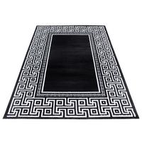 Webteppich Parma Schwarz/Weiß ca. 80x300cm - Schwarz/Weiß, KONVENTIONELL, Textil (80/300cm) - Novel