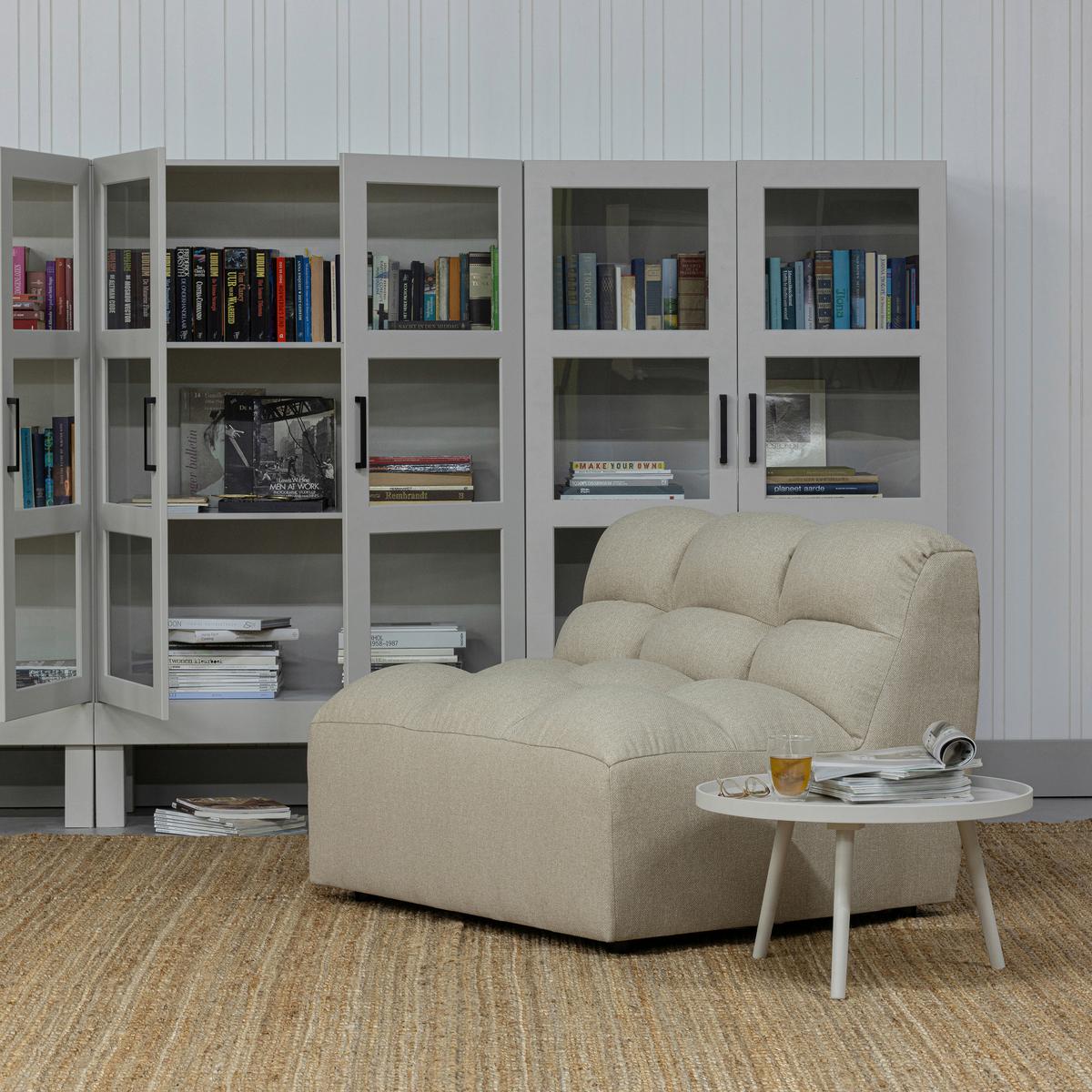 SESSEL Pepper Sandfarben B: 100cm - Sandfarben/Schwarz, Design, Kunststoff/Textil (100/79/92cm) - Livetastic