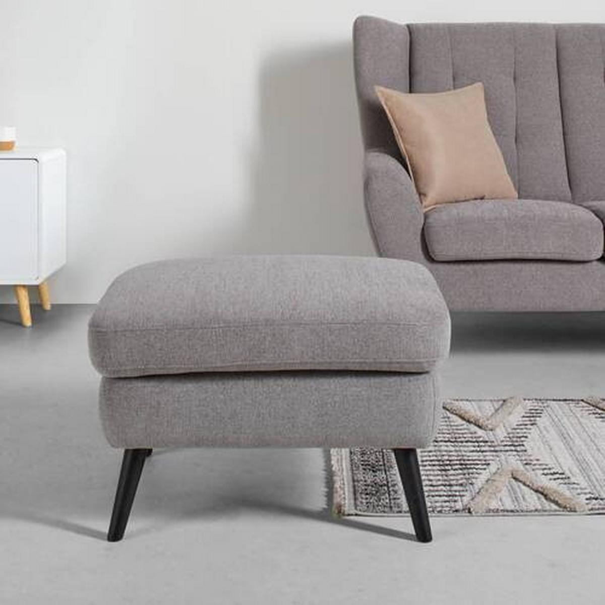 Hocker Helsinki in Grau/Dunkelgrau - Dunkelgrau/Schwarz, MODERN, Holz/Holzwerkstoff (72/47/62cm) - Mömax