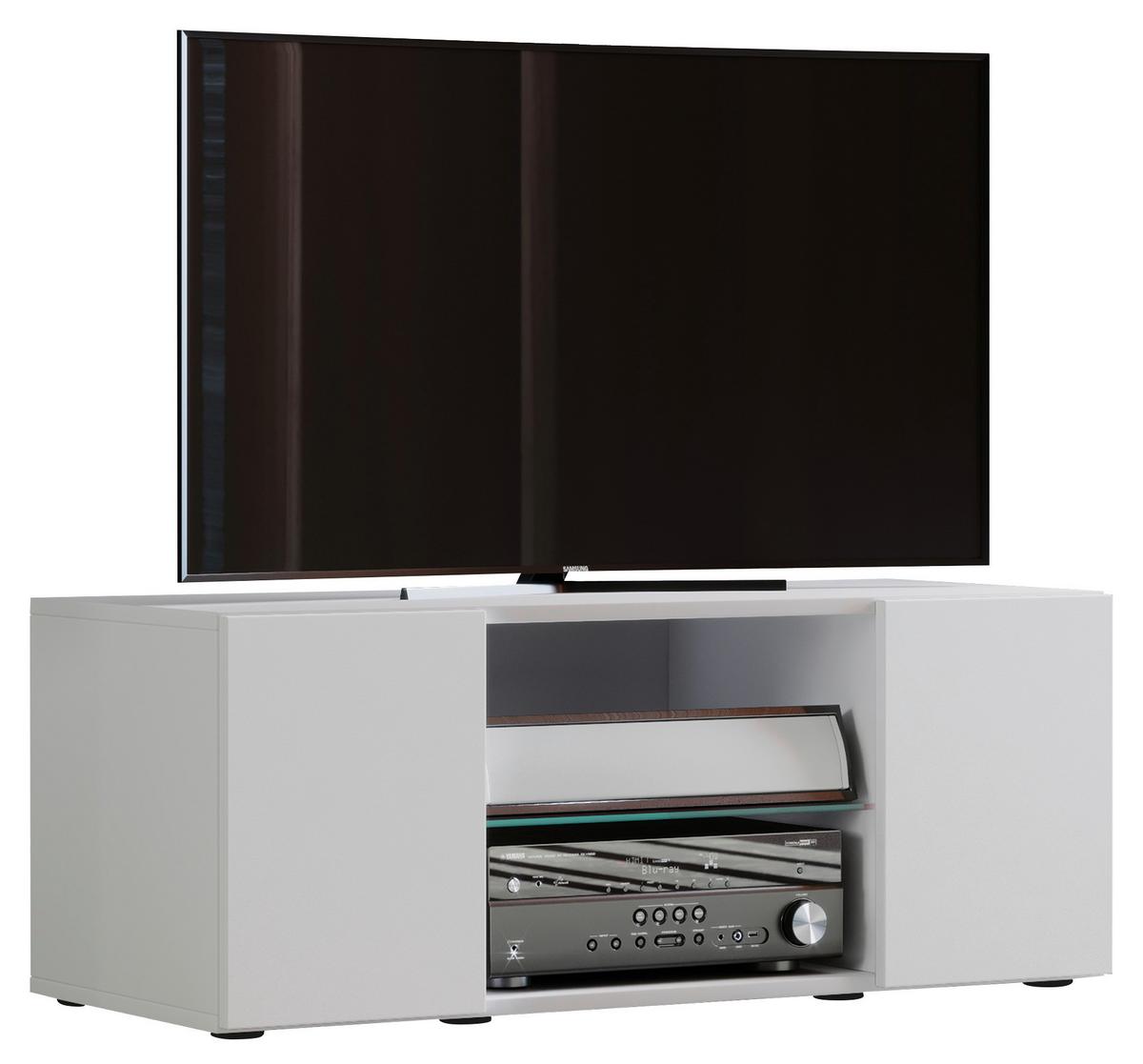 Tv-element Lowina 95, Bela - črna/bela, Konvencionalno, umetna masa/steklo (95/40/36cm) - MID.YOU