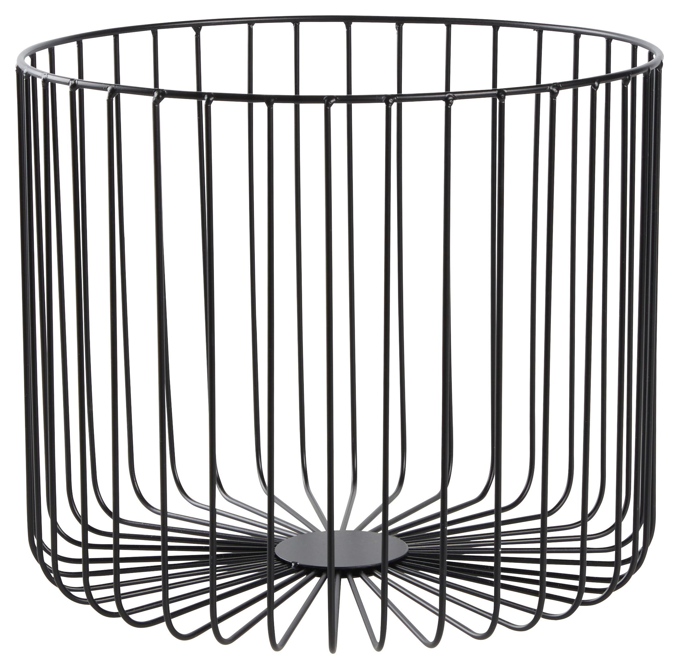 Kosár Petra - M - fekete, Basics, fém (28/23cm) - Modern Living