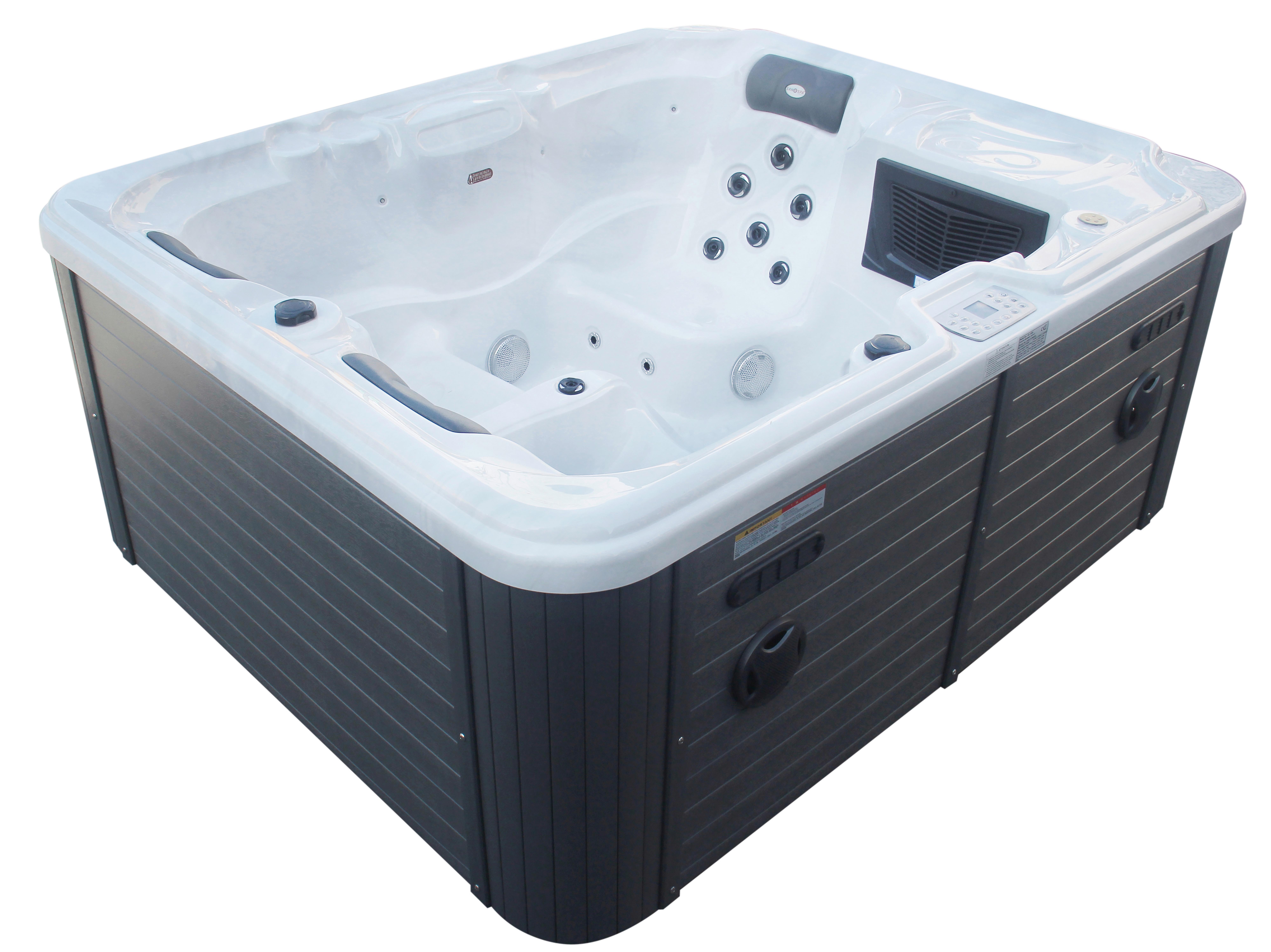 Whirlpool Adria Outdoorpool Grauweiß ca. 208x175x90cm - KONVENTIONELL, Kunststoff (208/175/90cm) - Sanotechnik