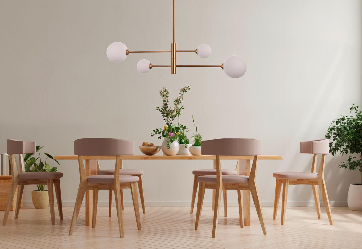 Hängeleuchte Lp-002/4p Dorado 4 - Goldfarben, Design, Metall (87/87/49,5cm)