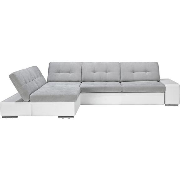 Wohnlandschaft in Grau/Weiß mit Bettfunktion online kaufen ➤ mömax Wohnlandschaft in Grau/Weiß mit Bettfunktion online kaufen ➤ mömax