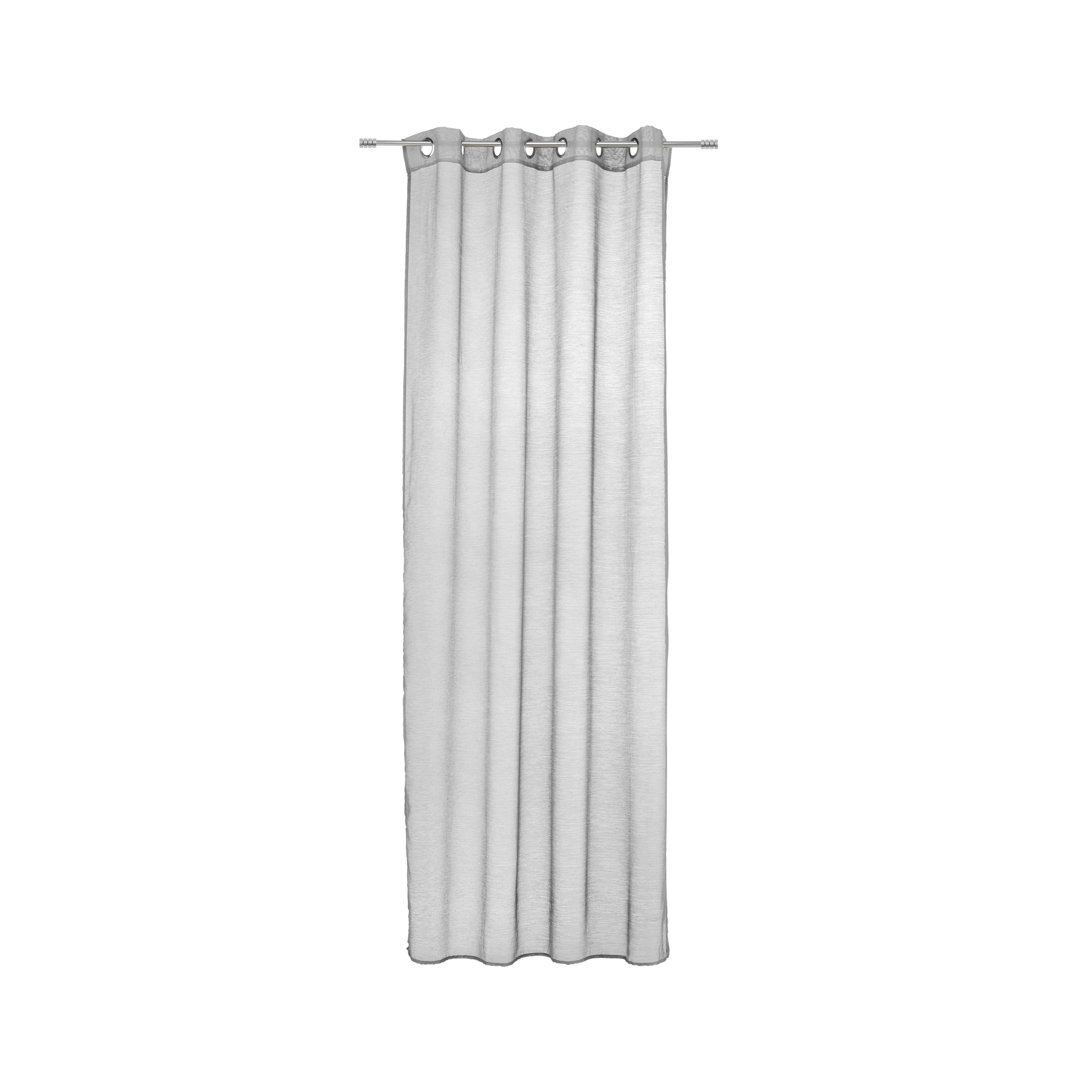 Ösenvorhang Dolly ca. 140x245cm - Anthrazit/Grau, Textil (140/245cm) - Modern Living