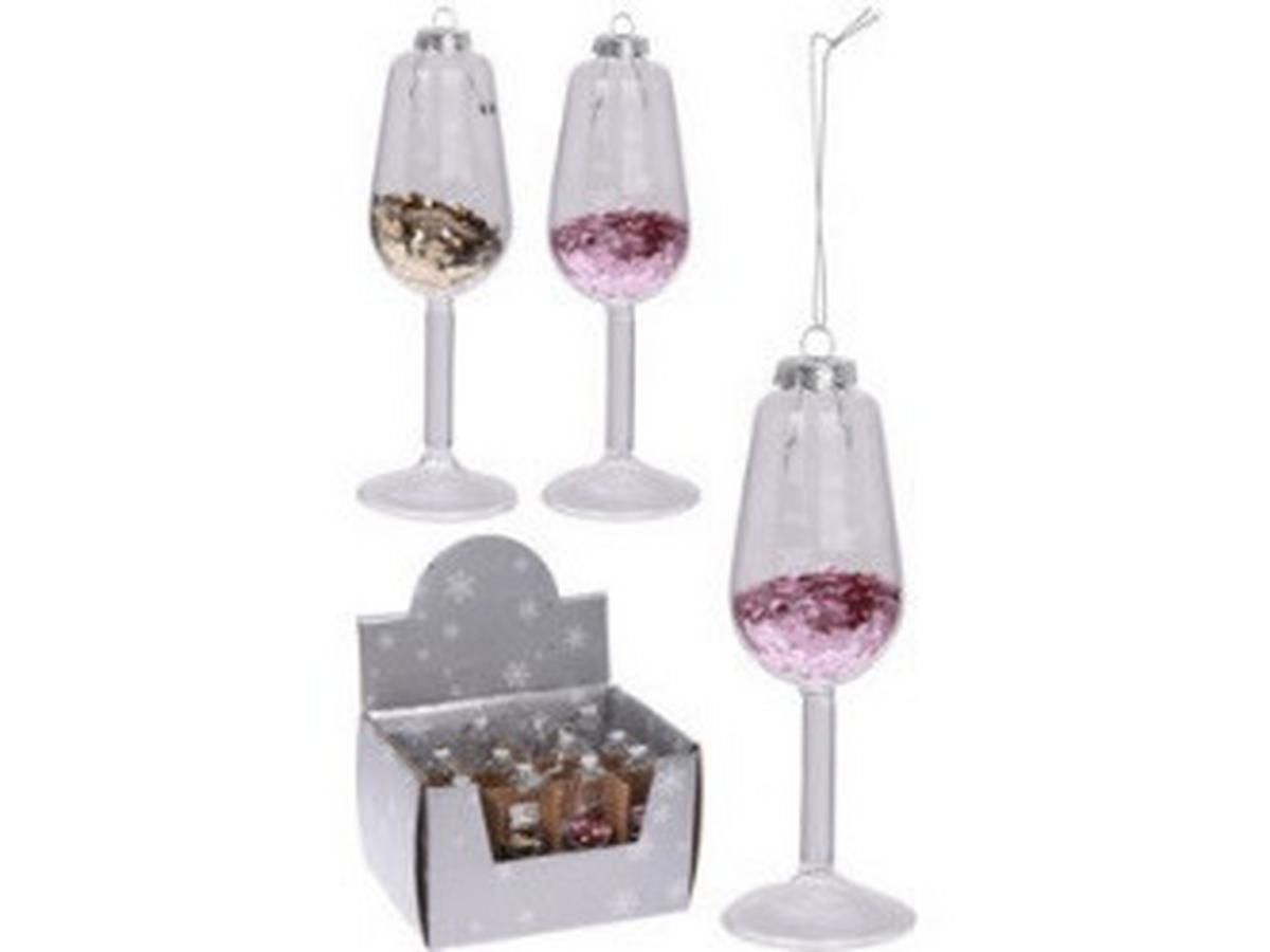 Karácsonyfadísz Wine - Üveg (3,8/11,5cm)