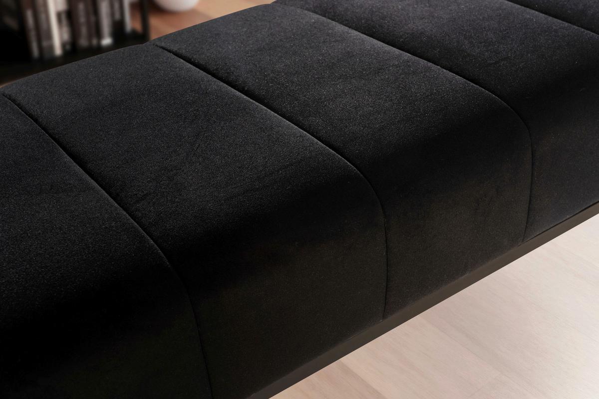 Klop Jona, Črna - črna, Design, kovina/tekstil (108/40/40cm) - MID.YOU