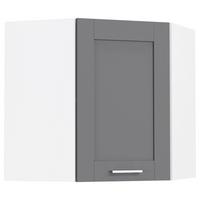 Eckoberschrank Colura - Weiss/Anthrazit, Trend, Holzwerkstoff/Kunststoff (57/60/57cm) - MID.YOU