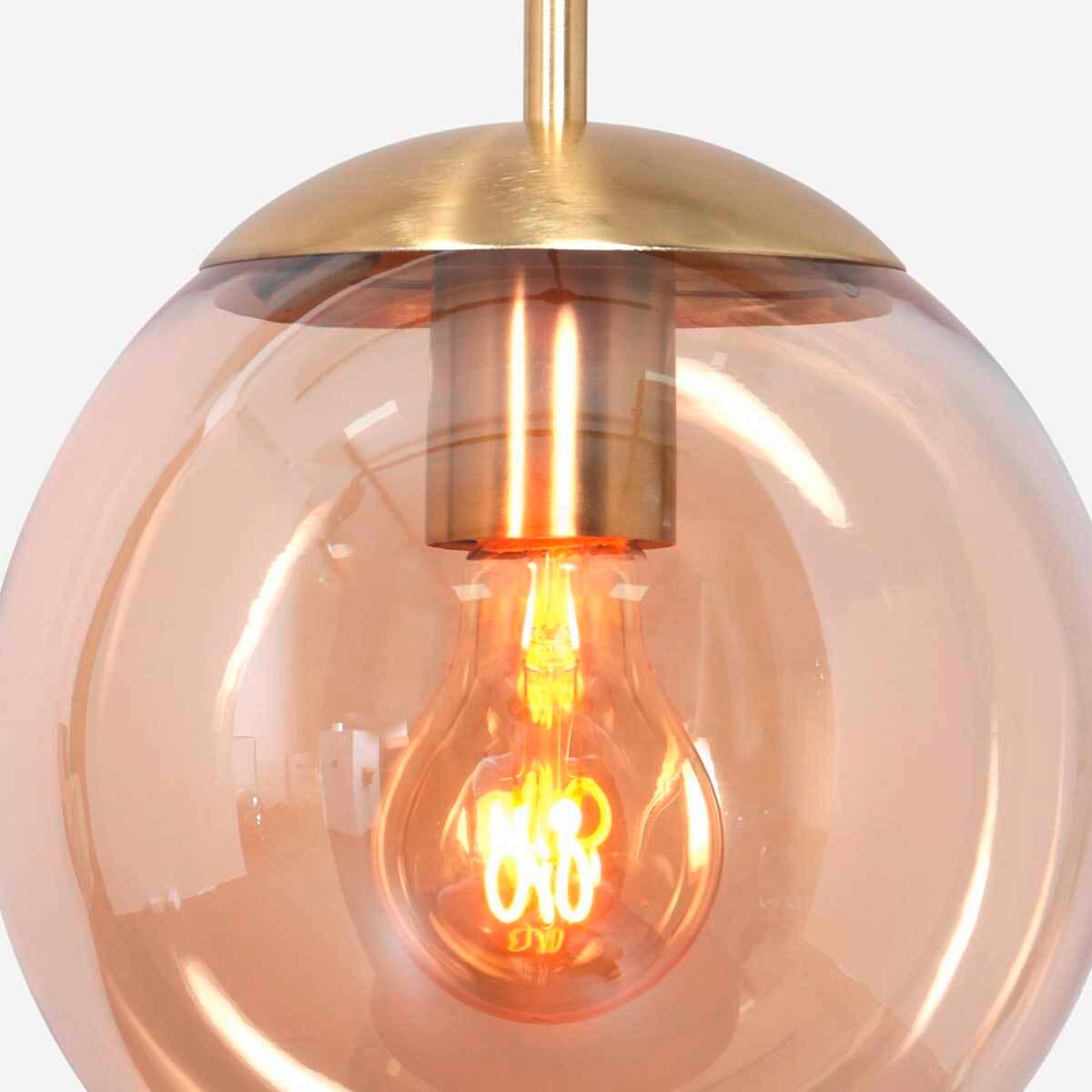 LAMPA WISZĄCA 3498ME BOLLIQUE - kolor mosiężny, Konventionell, metal/szkło (30/180cm)