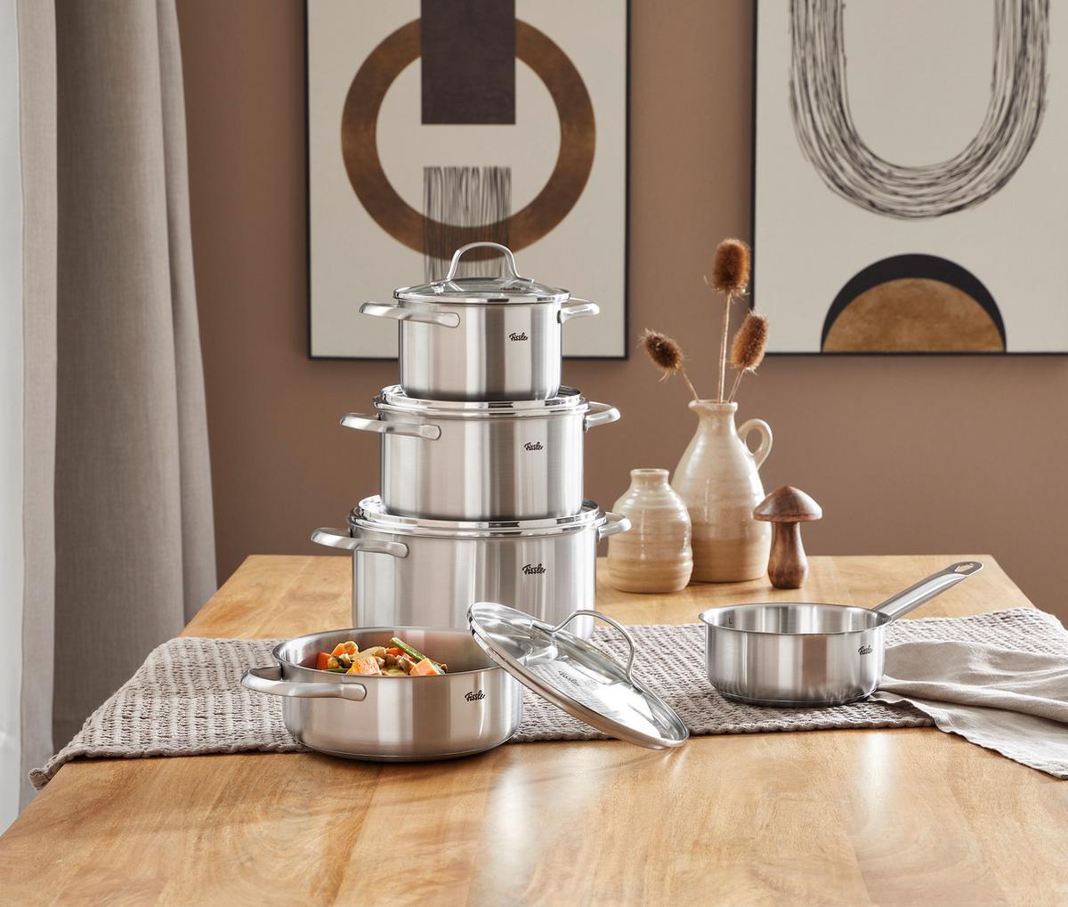 ZESTAW GARNKÓW 0401150500070 FISSLER - kolor srebrny, Basics, metal - Fissler