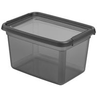 Tárolódoboz Blacky - Kb. 15,5l - fekete/áttetsző, Modern, műanyag (28/38/22cm) - Mömax