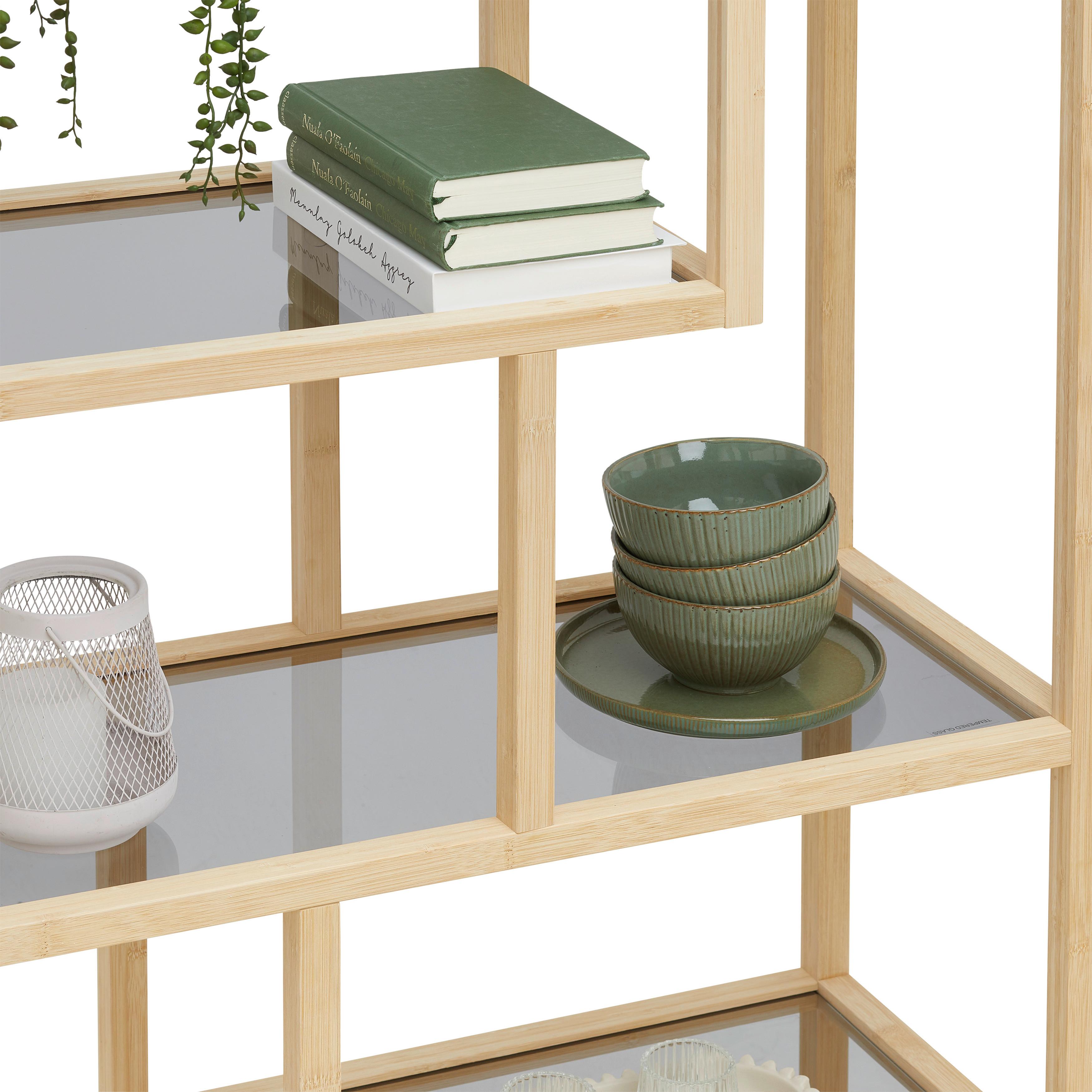 REK BOSTON - Natuurlijke kleuren, Modern, Glas/Natuurlijke materialen (77/180/34cm) - Mömax