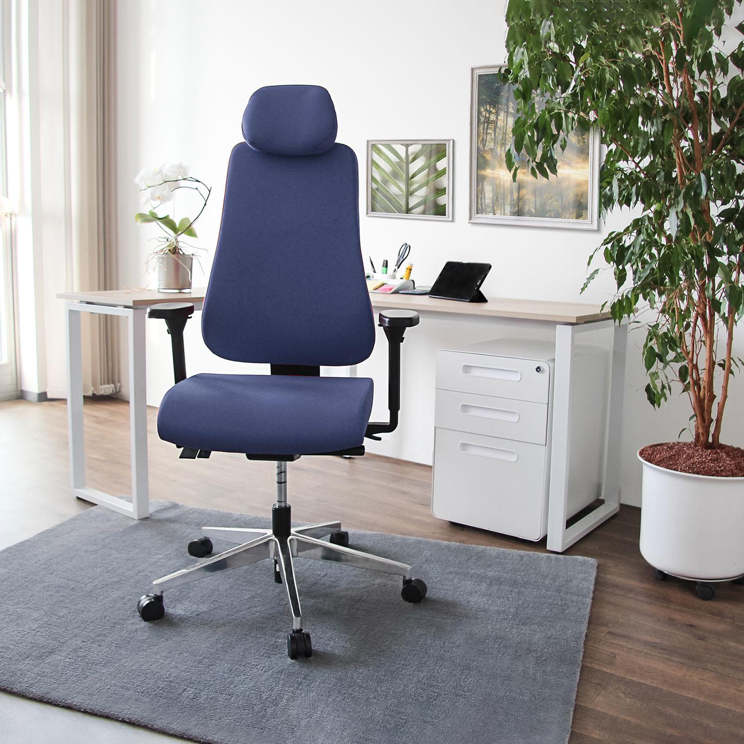 Pisarniški Stol Pro-tec 400, Modra - temno modra, Moderno, kovina/umetna masa (70/148/65cm) - MID.YOU