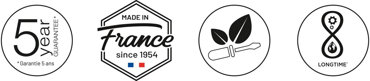 OGRODOWY FOTEL RELAKSACYJNY R CLIP - kolor bagienny, Basics, tworzywo sztuczne/metal (67/114/88cm) - Lafuma Mobilier