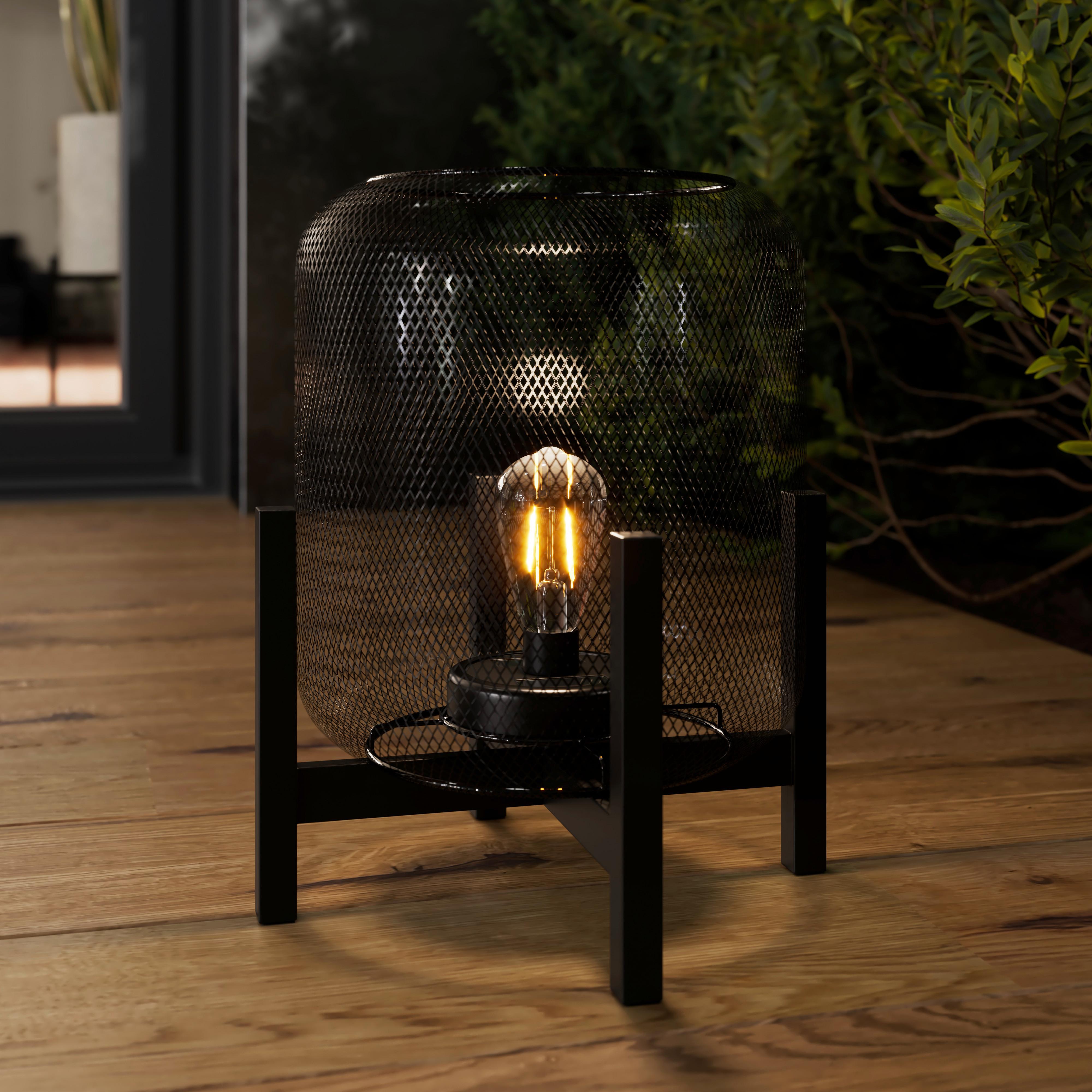 Solarleuchte Kyra Schwarz Metall/Kunststoff - Schwarz, MODERN, Kunststoff/Metall (32/32/39cm) - Bessagi Home