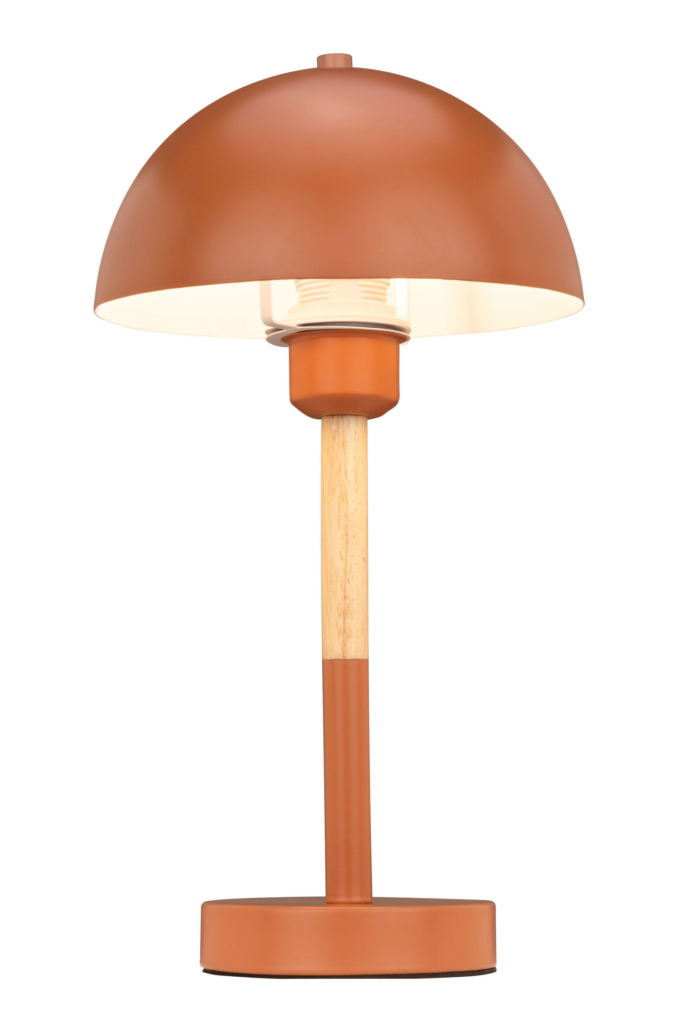 LAMPA STOŁOWA SANTA CLARITA *SBN* - kolor naturalny/pomarańczowy, Konventionell, metal/drewno (20/38cm) - Novel