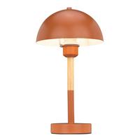 LAMPA STOŁOWA SANTA CLARITA *SBN* - kolor naturalny/pomarańczowy, Konventionell, metal/drewno (20/38cm) - Novel