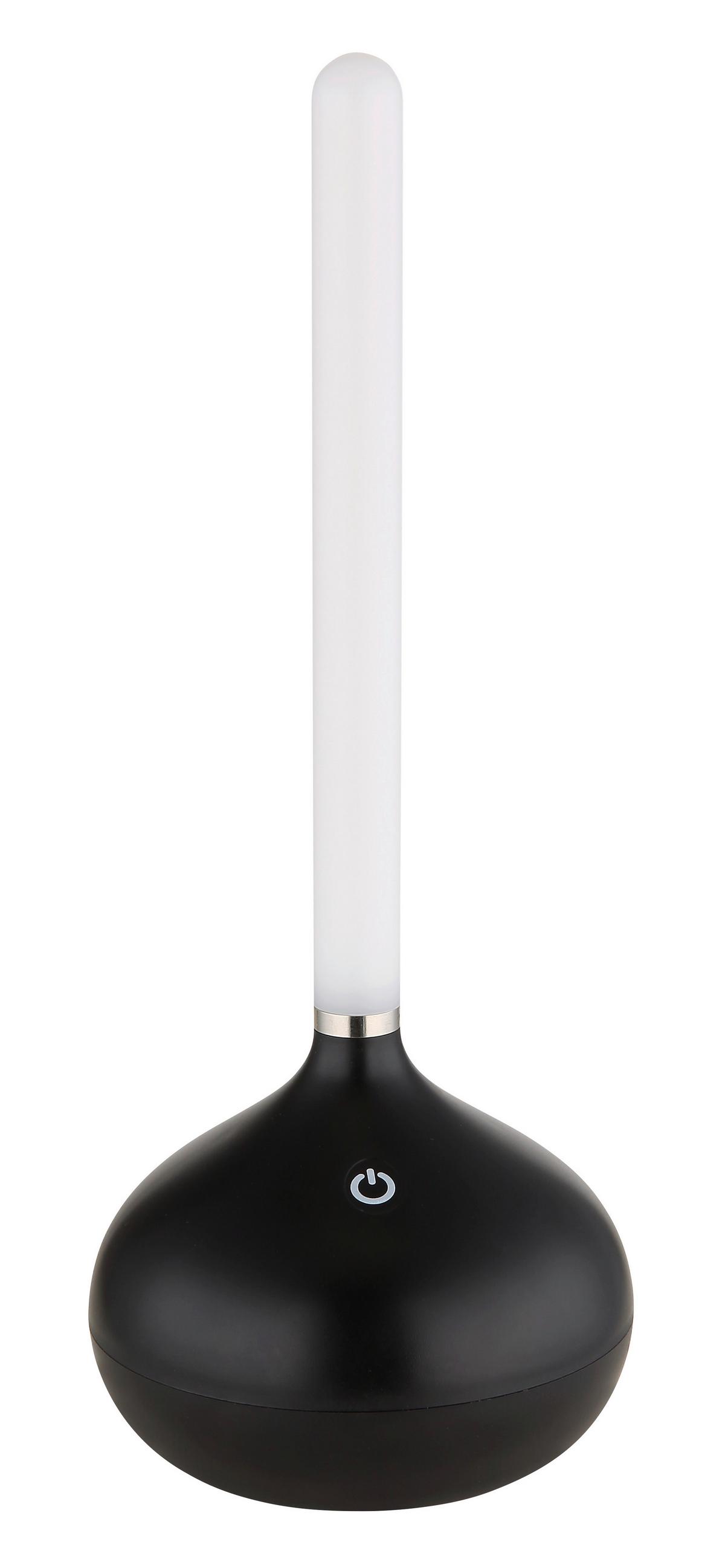 AKKU-TISCHLEUCHTE 28067S TURNER - Weiss/Schwarz, Design, Kunststoff (9,6/24,3cm) - Globo