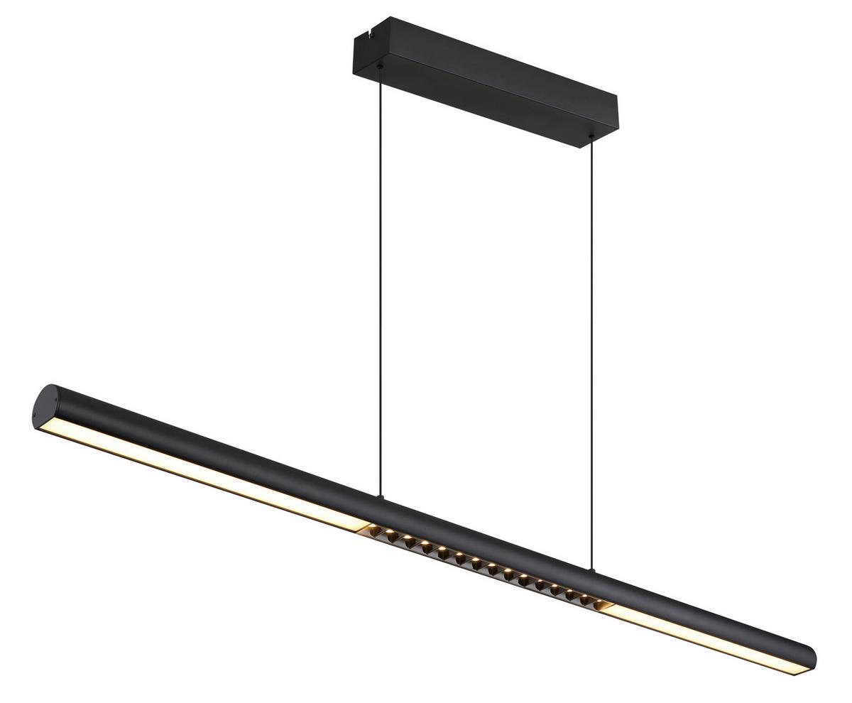 LED-HÄNGELEUCHTE 17018S  CODY - Opal/Schwarz, Design, Kunststoff/Metall (120/8/150cm) - Globo