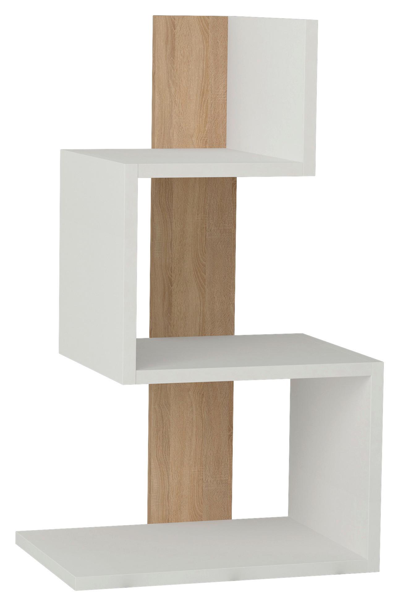 BEISTELLTISCH ROSIE BEISTELLTISCH - Weiss/Eichefarben, Design, Holzwerkstoff (42/72/30cm) - Livetastic