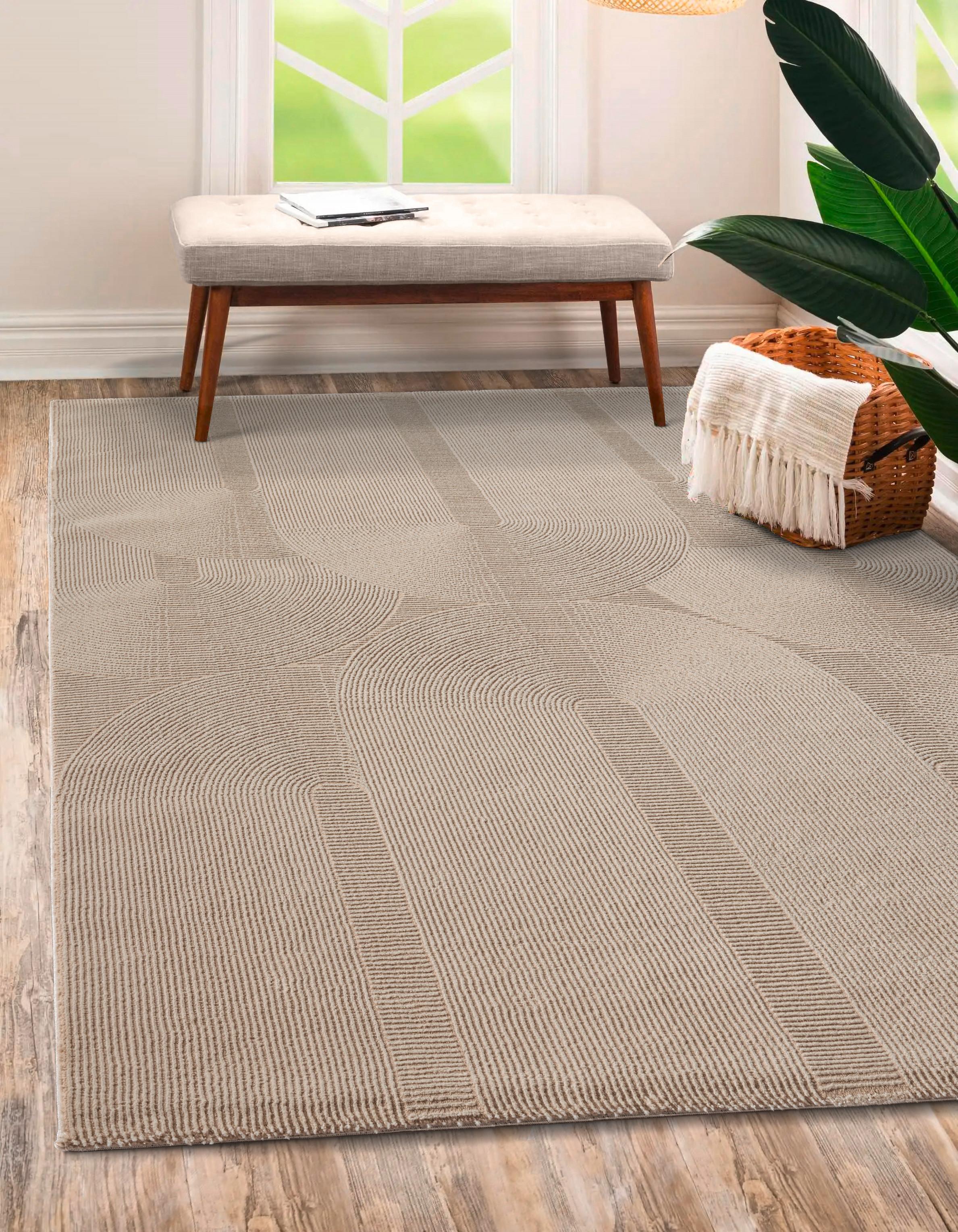 Webteppich Sign Beige ca. 200x290cm - Beige, KONVENTIONELL, Textil (200/290cm)