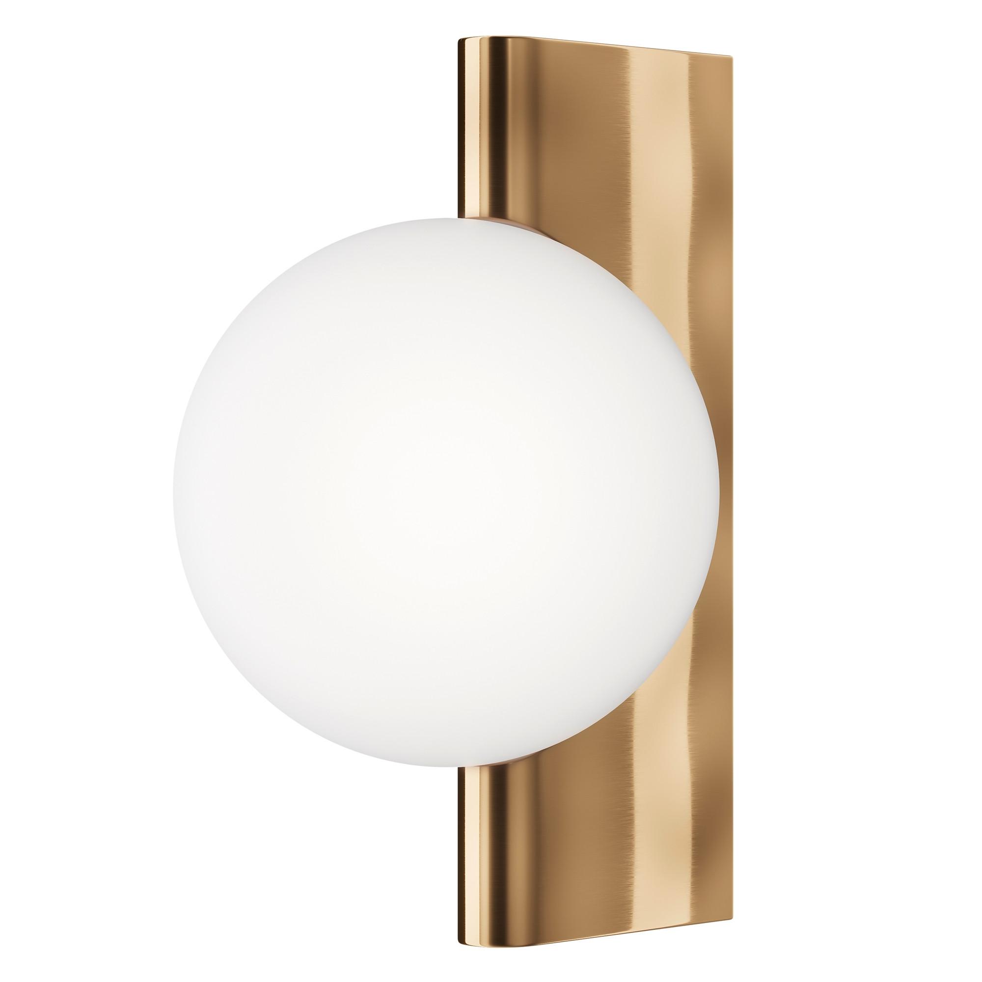 Wandleuchte Avant-Garde Messingfarben max. 25 Watt - Messingfarben/Weiß, Trend, Glas/Metall (18/30/21,5cm) - MAYTONI