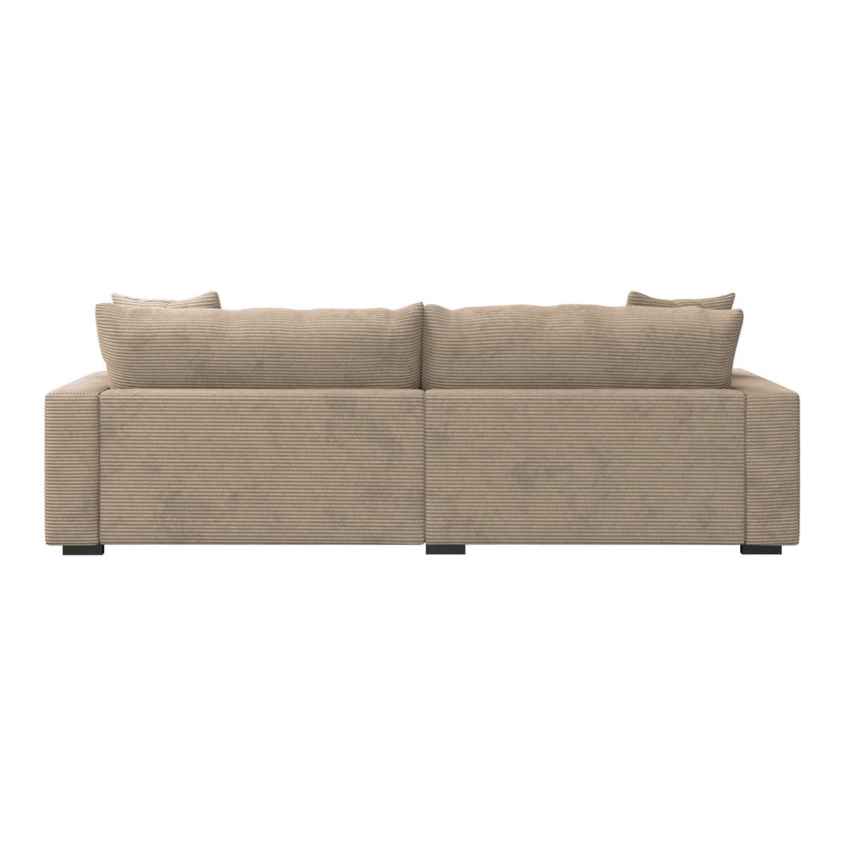 Ugaona Garnitura Pelle - crna/krem, Moderno, tekstil (180/265cm)