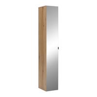 Visoki Ormar Basix -Exklusiv- - boja hrasta/crna, Osnovno, staklo/pločasti materijal (30/185/39,6cm) - Mömax