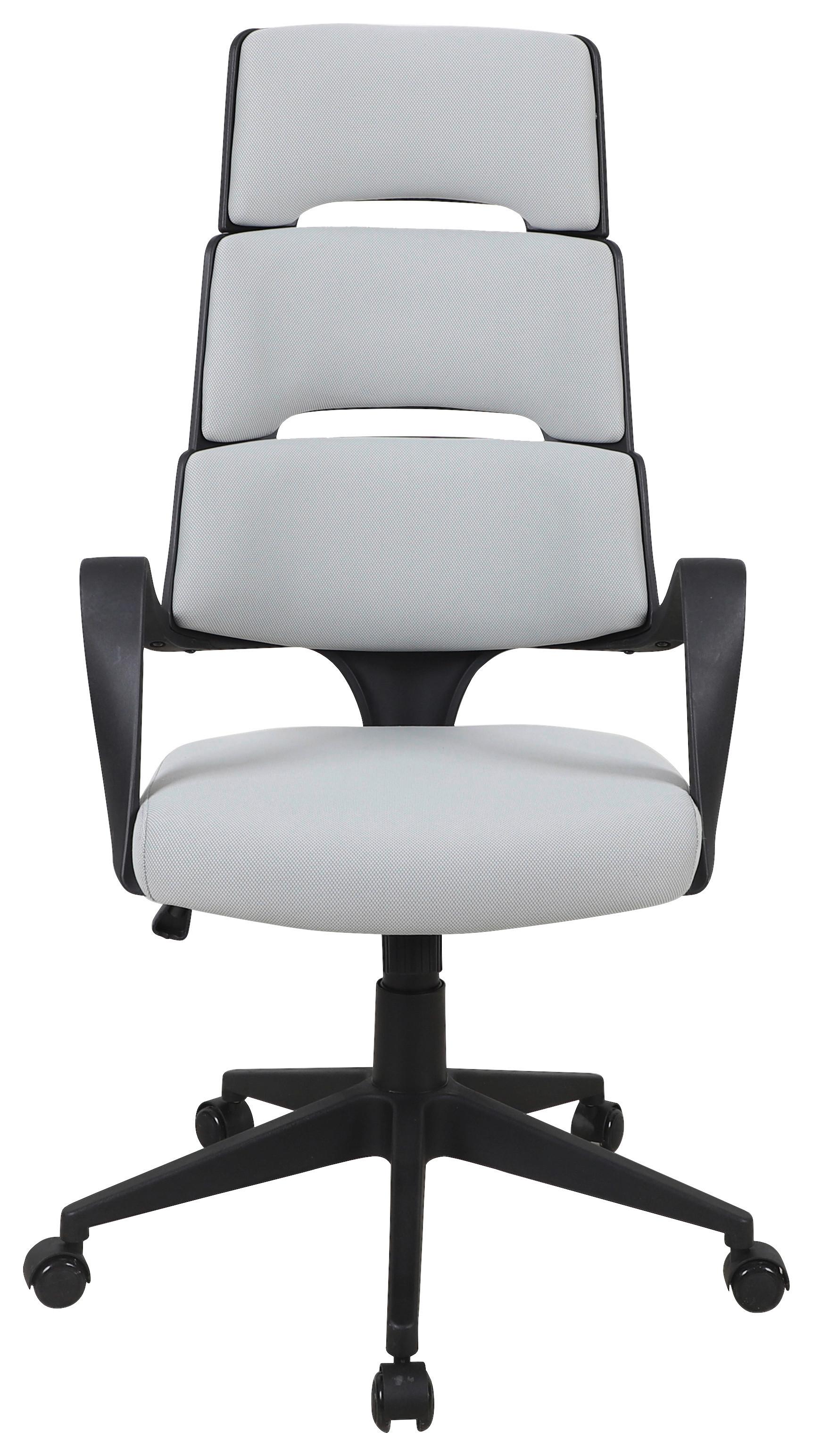Uredska Stolica Spot - svijetlo siva/crna, Moderno, tekstil/plastika (62/127,5/62,5cm) - Modern Living
