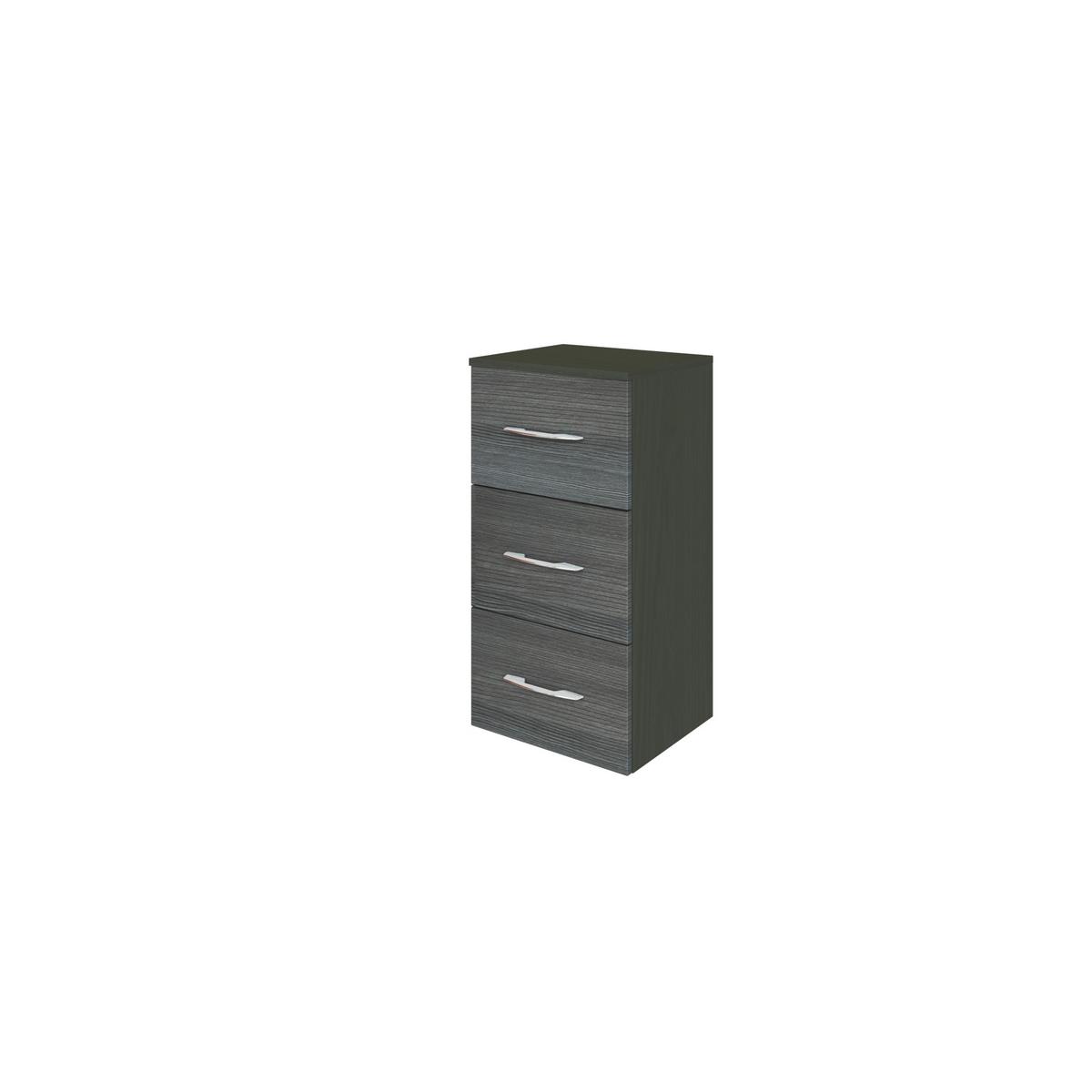 Unterschrank Florida in Graphitfarben - Chromfarben/Silbereichenfarben, MODERN, Holzwerkstoff/Metall (40/79/35cm)