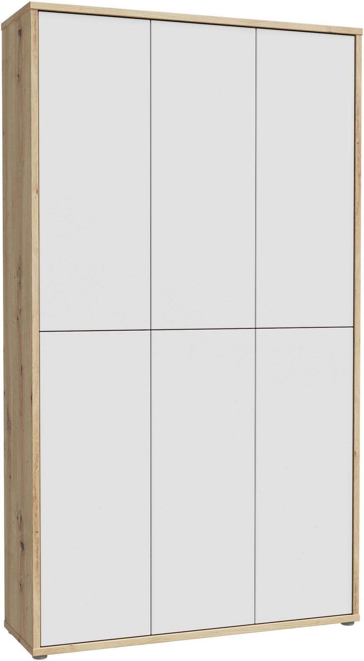 Ormar Za Cipele Alice - siva/hrast Artisan, Moderno, drvni materijal/plastika (109,2/191,9/34,9cm) - Modern Living