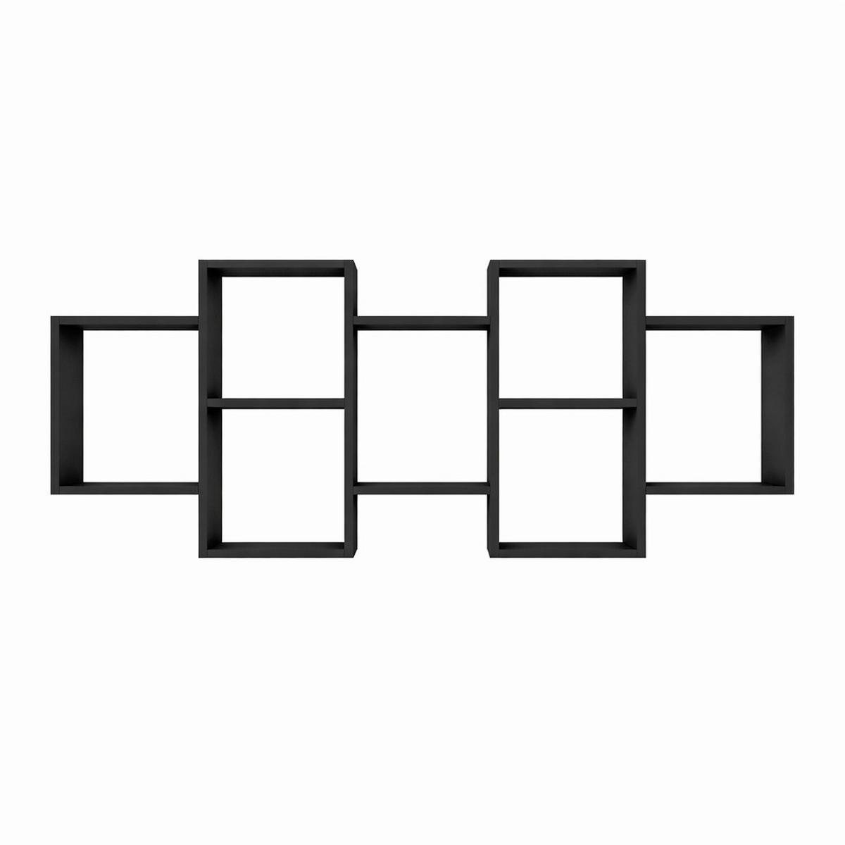 Stenski Regal Trio, Črna - črna, Basics, leseni material (160,8/65/18cm) - P & B