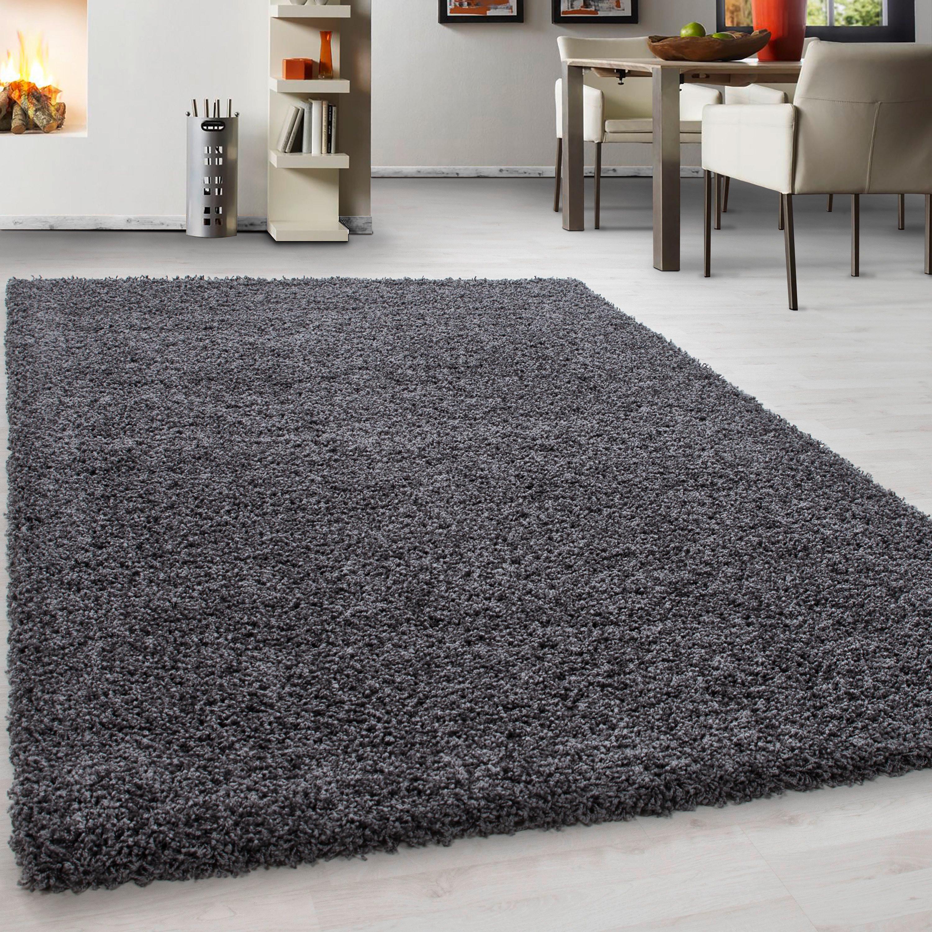 Hochflorteppich Life Grau ca. 80x250cm - Grau, KONVENTIONELL, Textil (80/250cm) - Novel