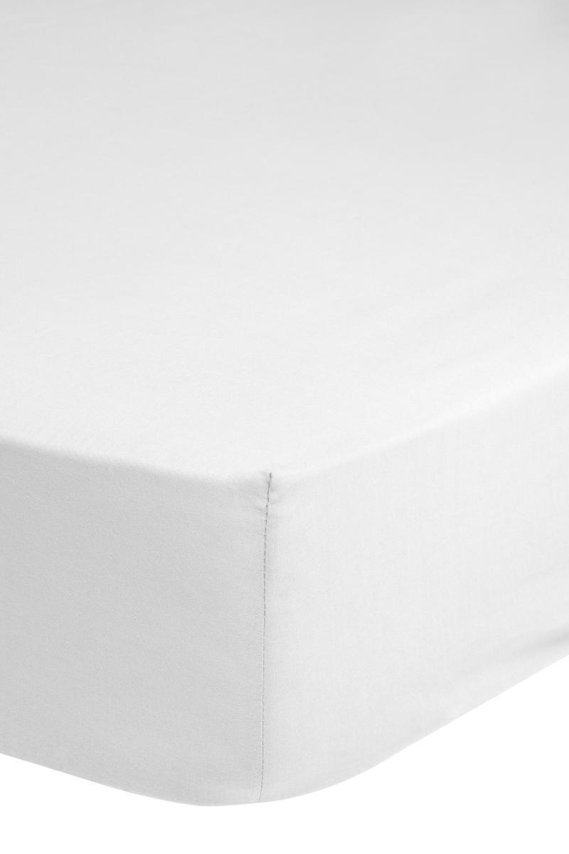 Spannleintuch Satin ca. 180x220cm - Weiß, Basics, Textil (180/220cm)
