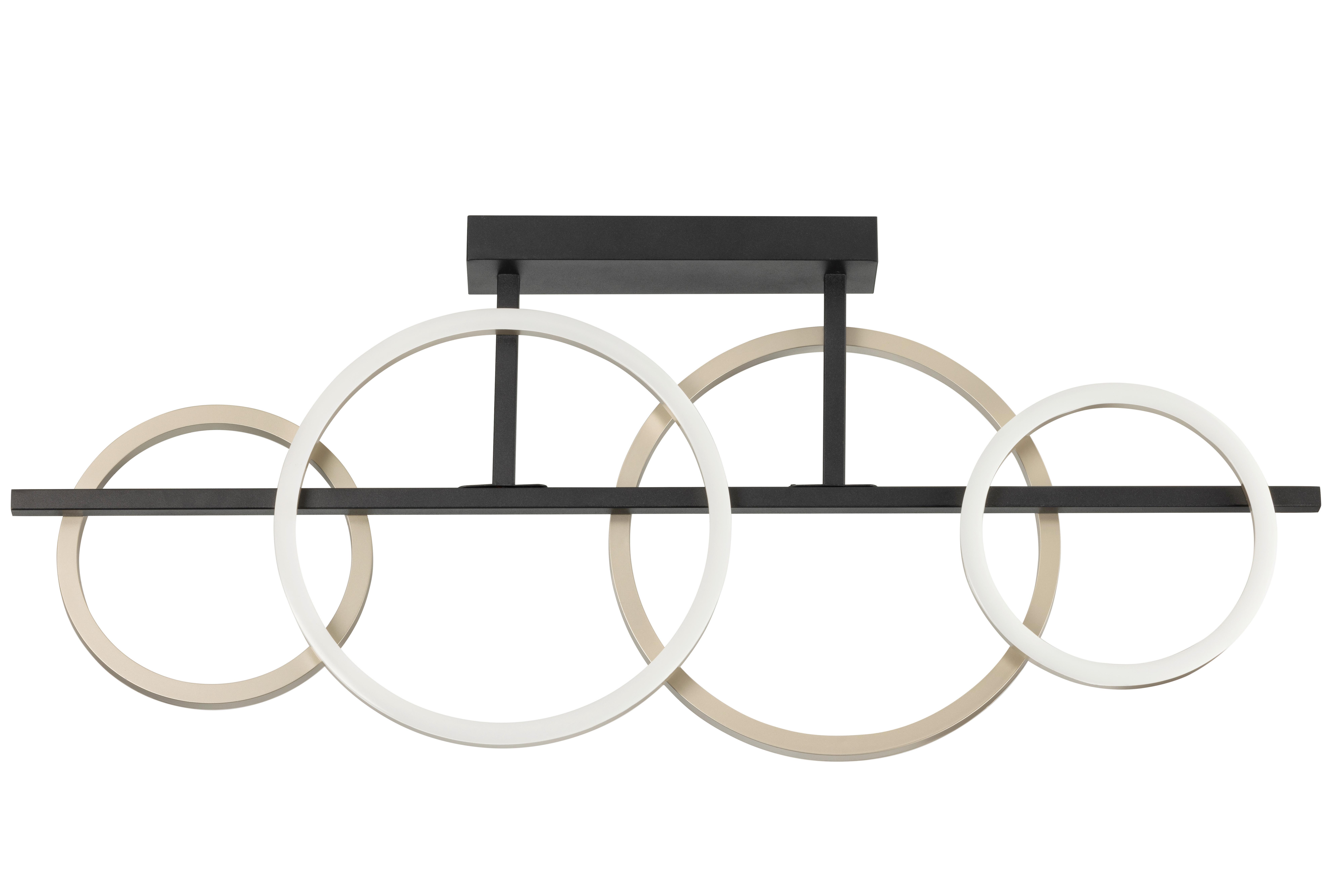LED-TAKLAMPA CARSTEN - champagne/svart, Basics, metall/plast (95/40/7cm)