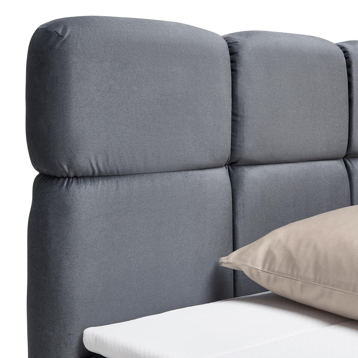 Boxbett Mona Anthrazit ca. 140x200cm - Anthrazit/Schwarz, KONVENTIONELL, Kunststoff/Textil (140/200cm) - Mömax