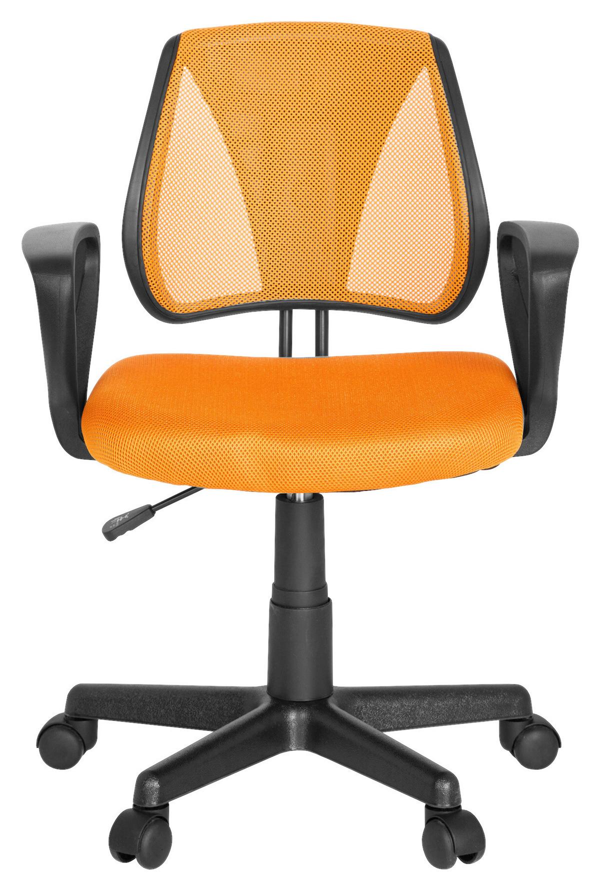 Jugenddrehstuhl Kiddy CD ca. 58x75-92x45 cm Orange - Schwarz/Orange, Basics, Kunststoff (58/75-92/45cm) - MID.YOU
