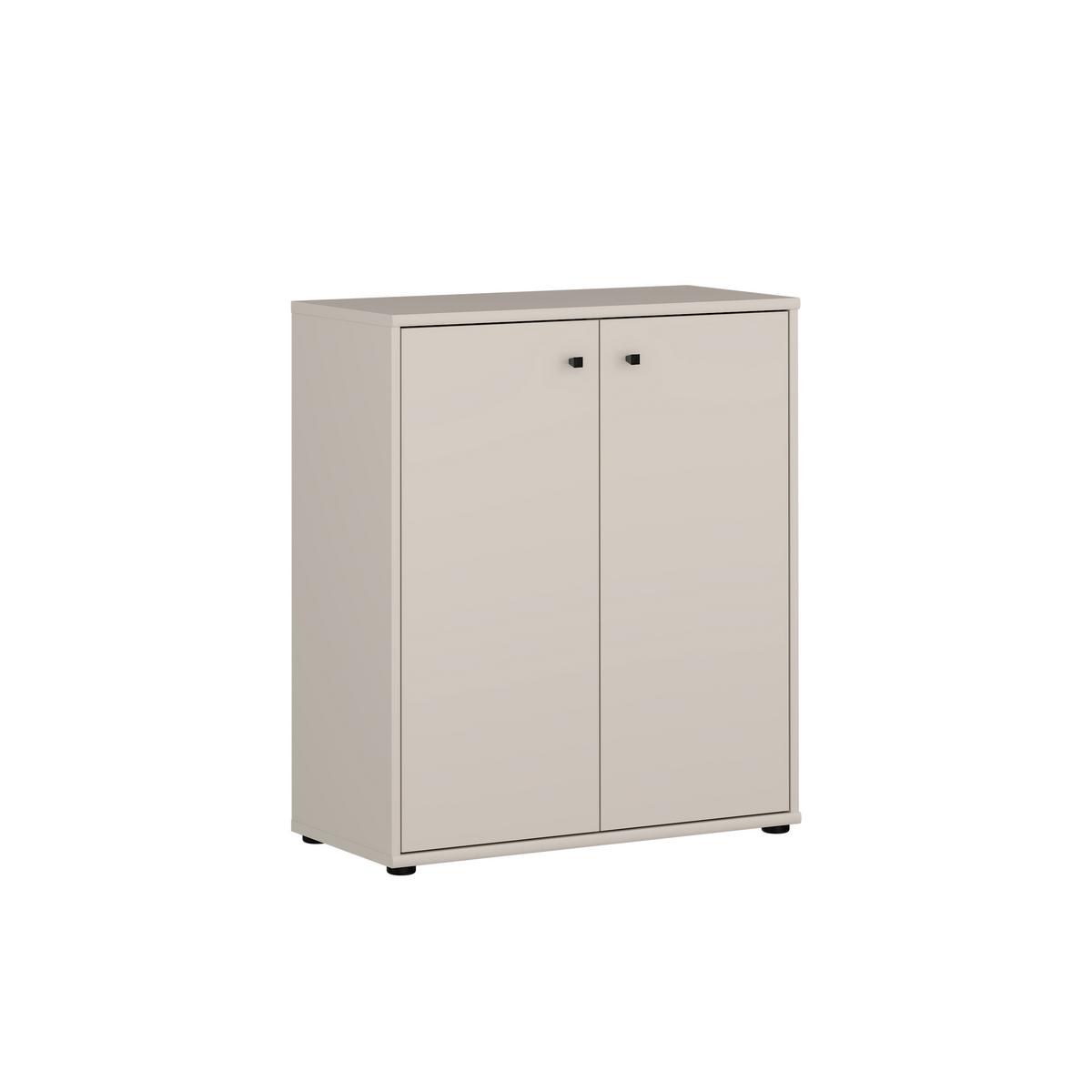 Komoda Tempra 2, Peščena - siva/črna, Konvencionalno, umetna masa/leseni material (73,7/85,5/34,8cm) - Mömax