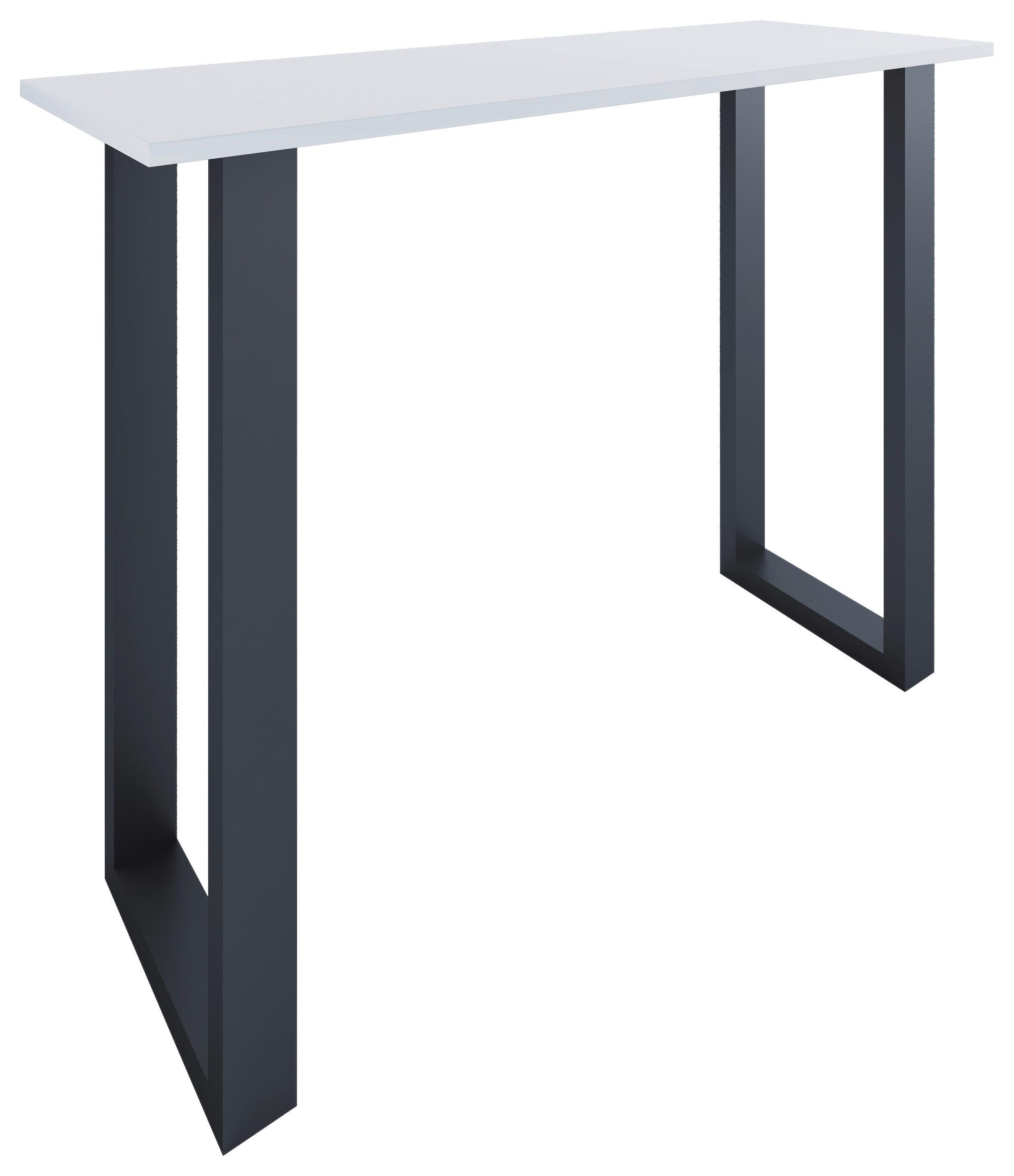 Bartisch XONA Schwarz/Weiß ca.140x102x50cm - Schwarz/Weiß, KONVENTIONELL, Holzwerkstoff/Metall (140/50/102cm)