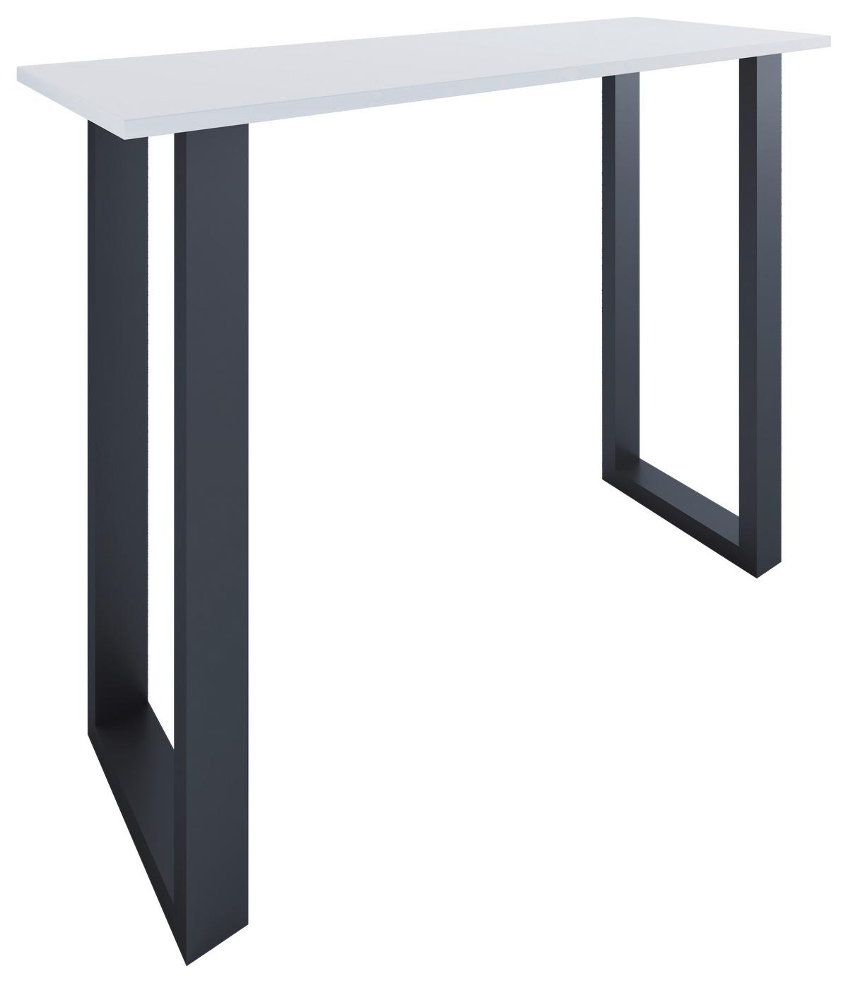 Bartisch XONA Schwarz/Weiß ca.140x102x50cm - Schwarz/Weiß, KONVENTIONELL, Holzwerkstoff/Metall (140/50/102cm)