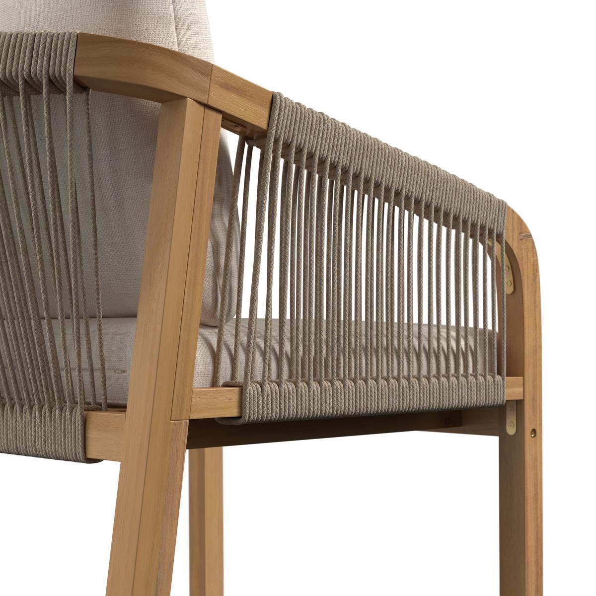 Gartentischgruppe Simba Akaziefarben, 7-teilig - Akaziefarben, Natur, Holz (100/200/77cm) - Mömax