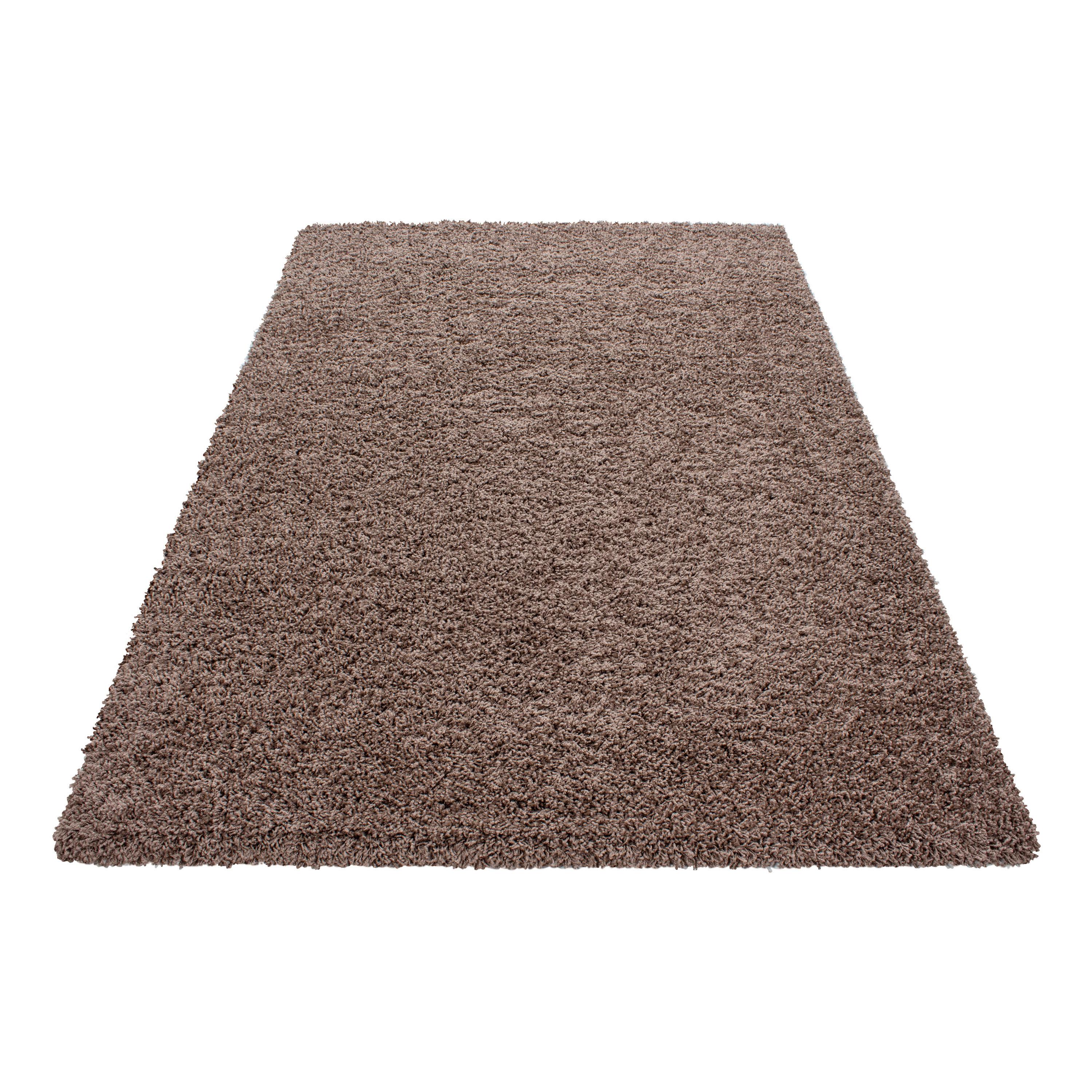Hochflorteppich Life Hellbraun ca. 140x200cm - Hellbraun, KONVENTIONELL, Textil (140/200cm) - Novel