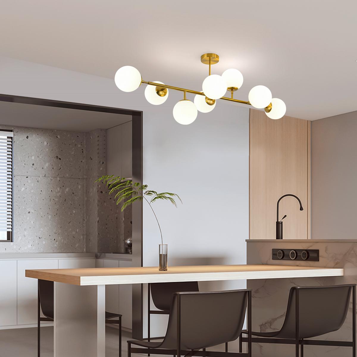 Deckenleuchte Dorado Goldfarben max. 40 Watt - Goldfarben, KONVENTIONELL, Glas (30/121.5/47.5cm)