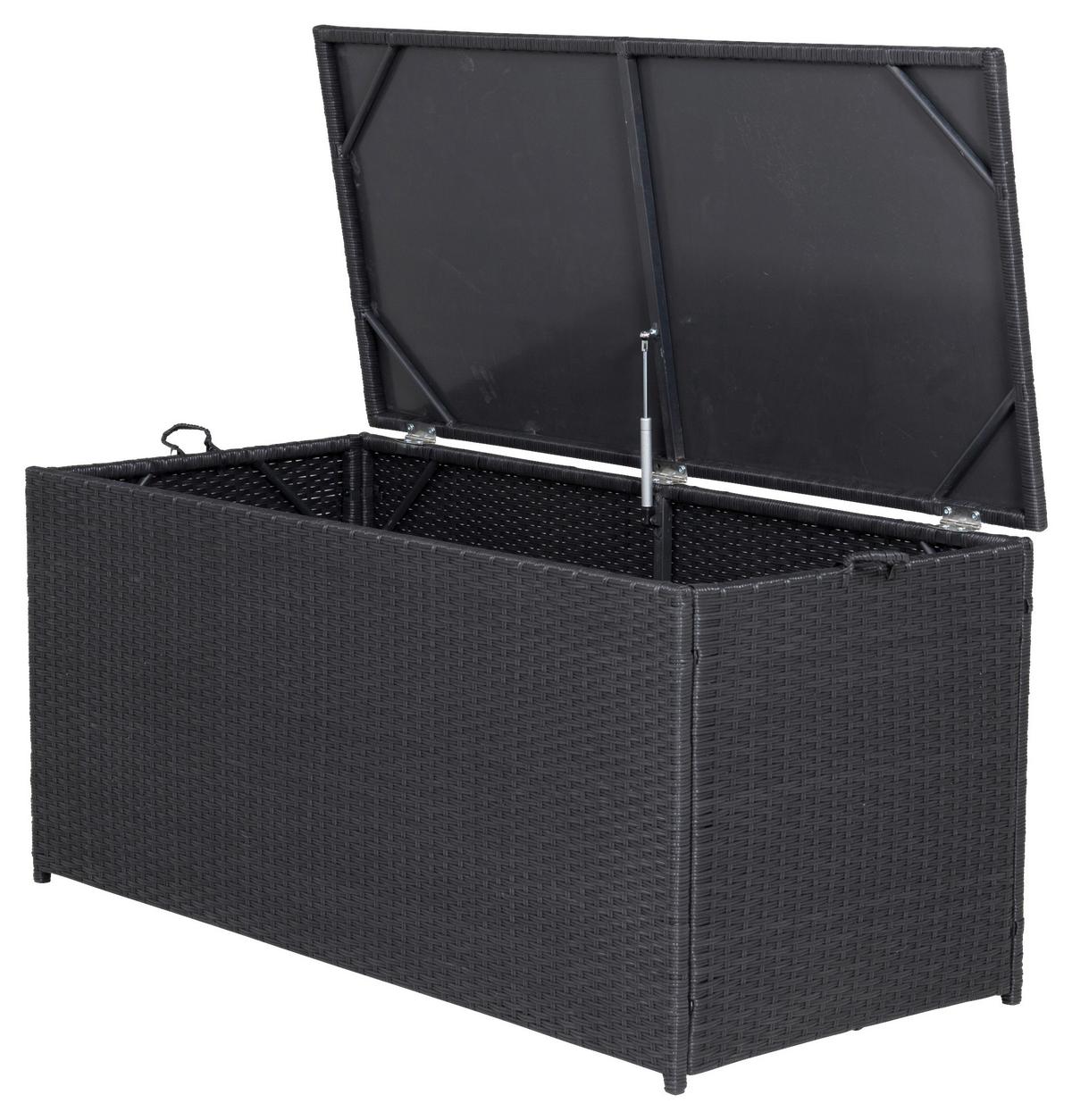 KISSENBOX LONDON - Schwarz, KONVENTIONELL, Holz (130/60/60cm) - Gardenson